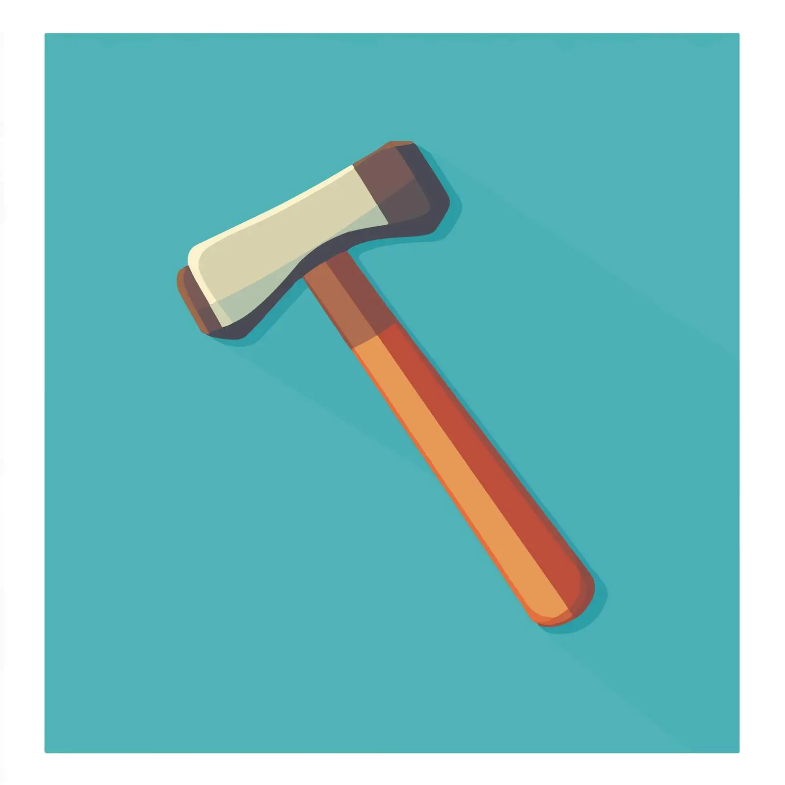 Flat Hammer Vector Illustration in Frame — free download from Dotvec