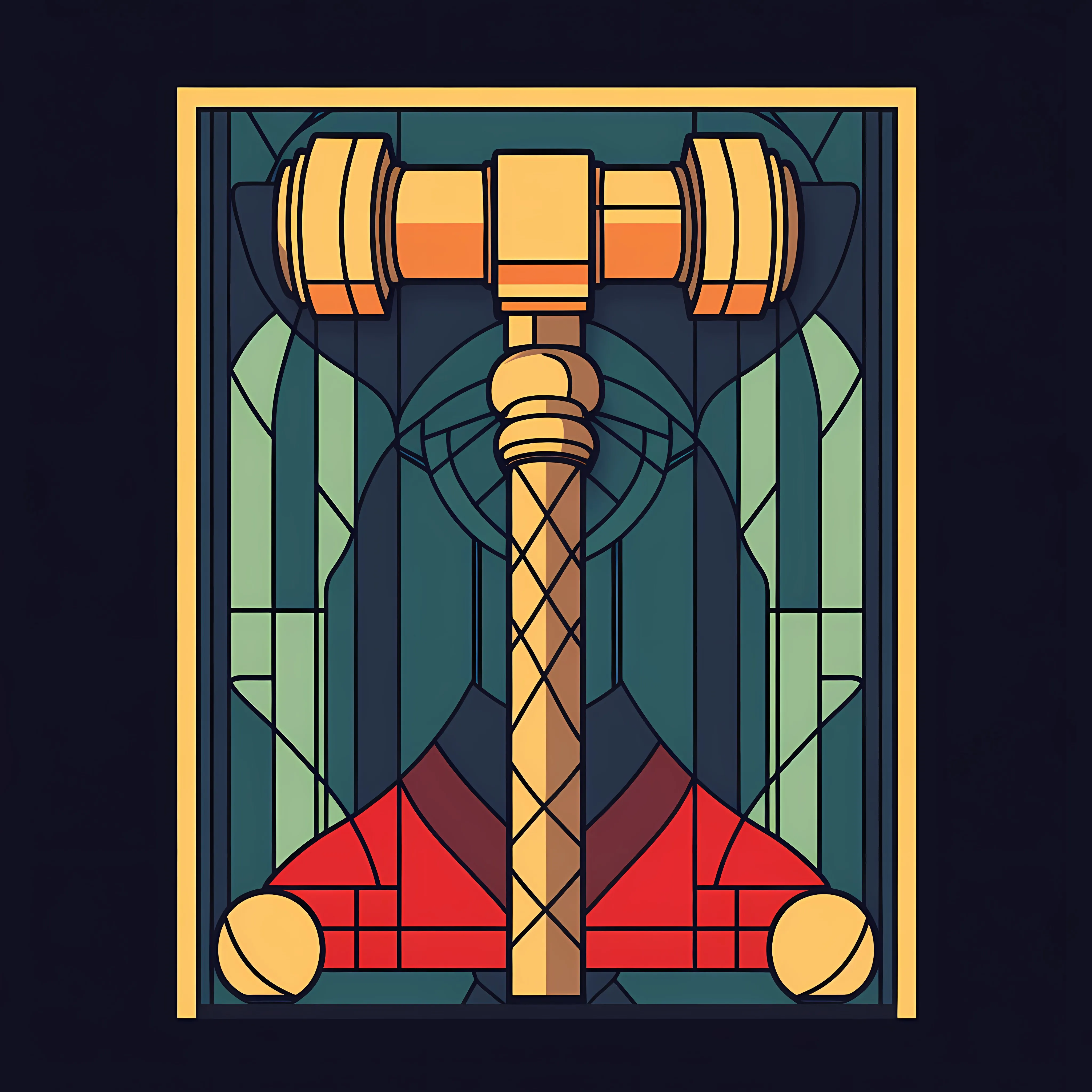 Hammer of Justice Trial Vector Illustration — free download from Dotvec