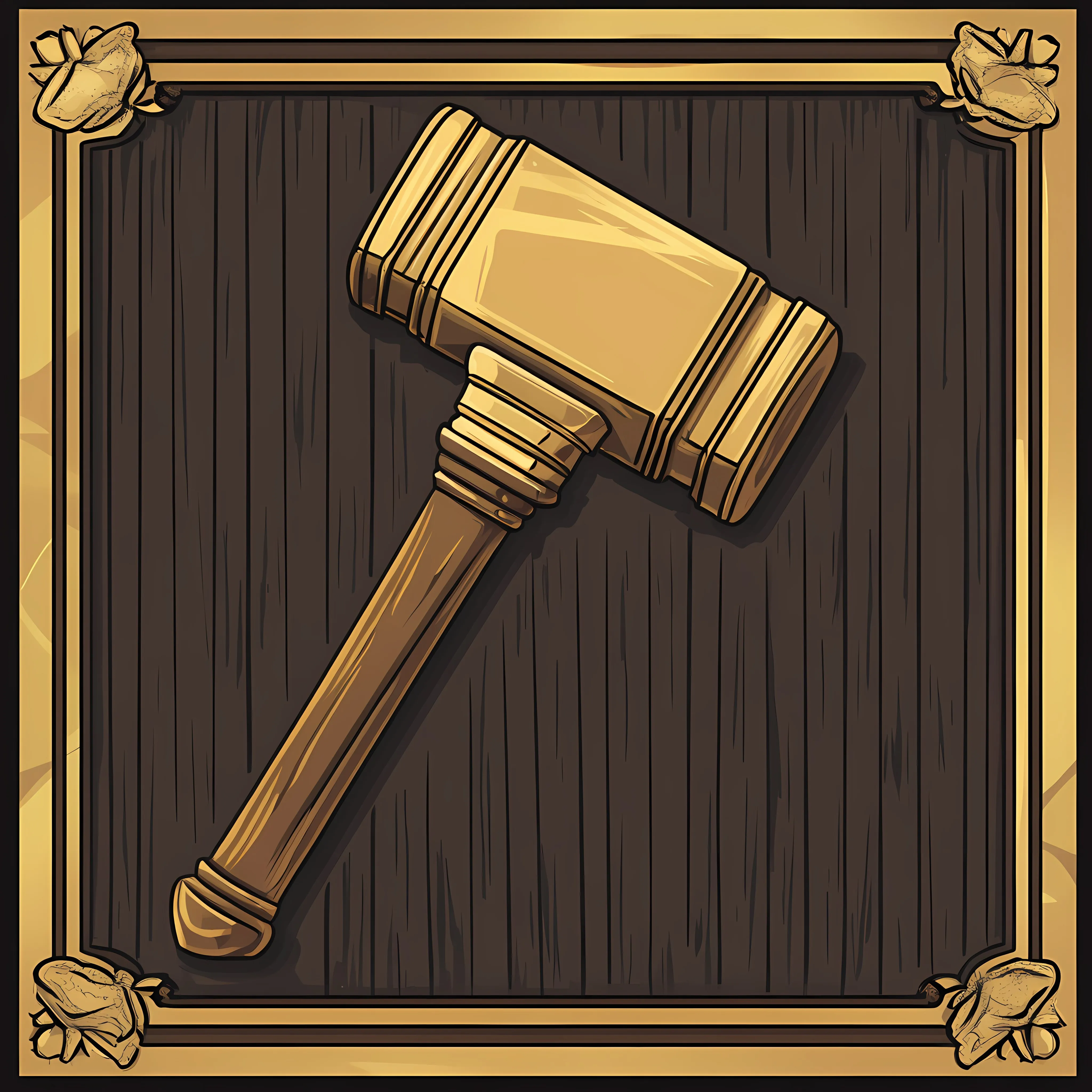 Justice Trial Hammer Vector Illustration — free download from Dotvec