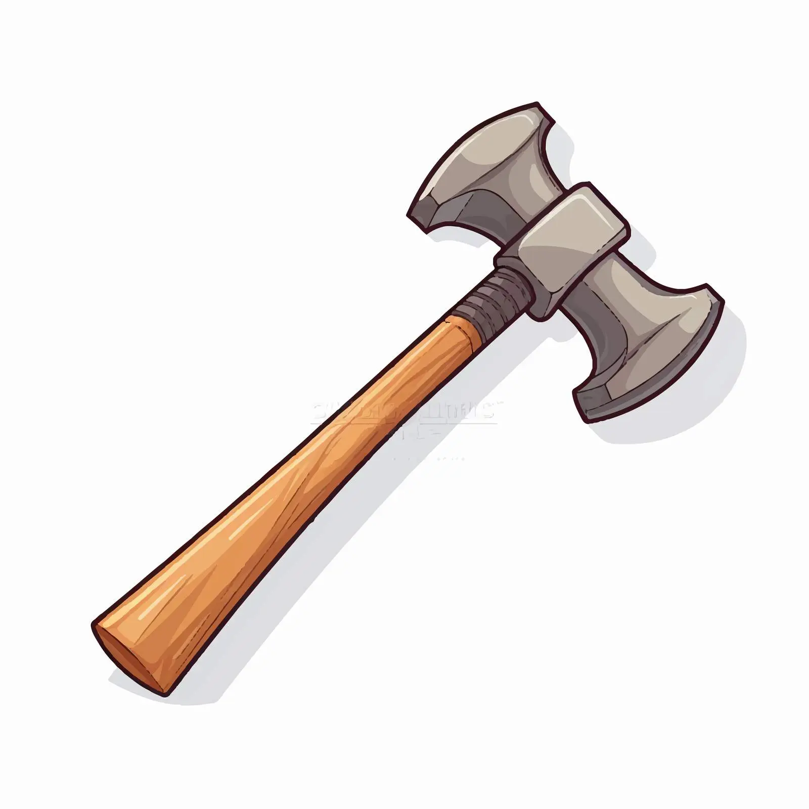 Hammer Line Vector Illustration on White Background — free download from Dotvec