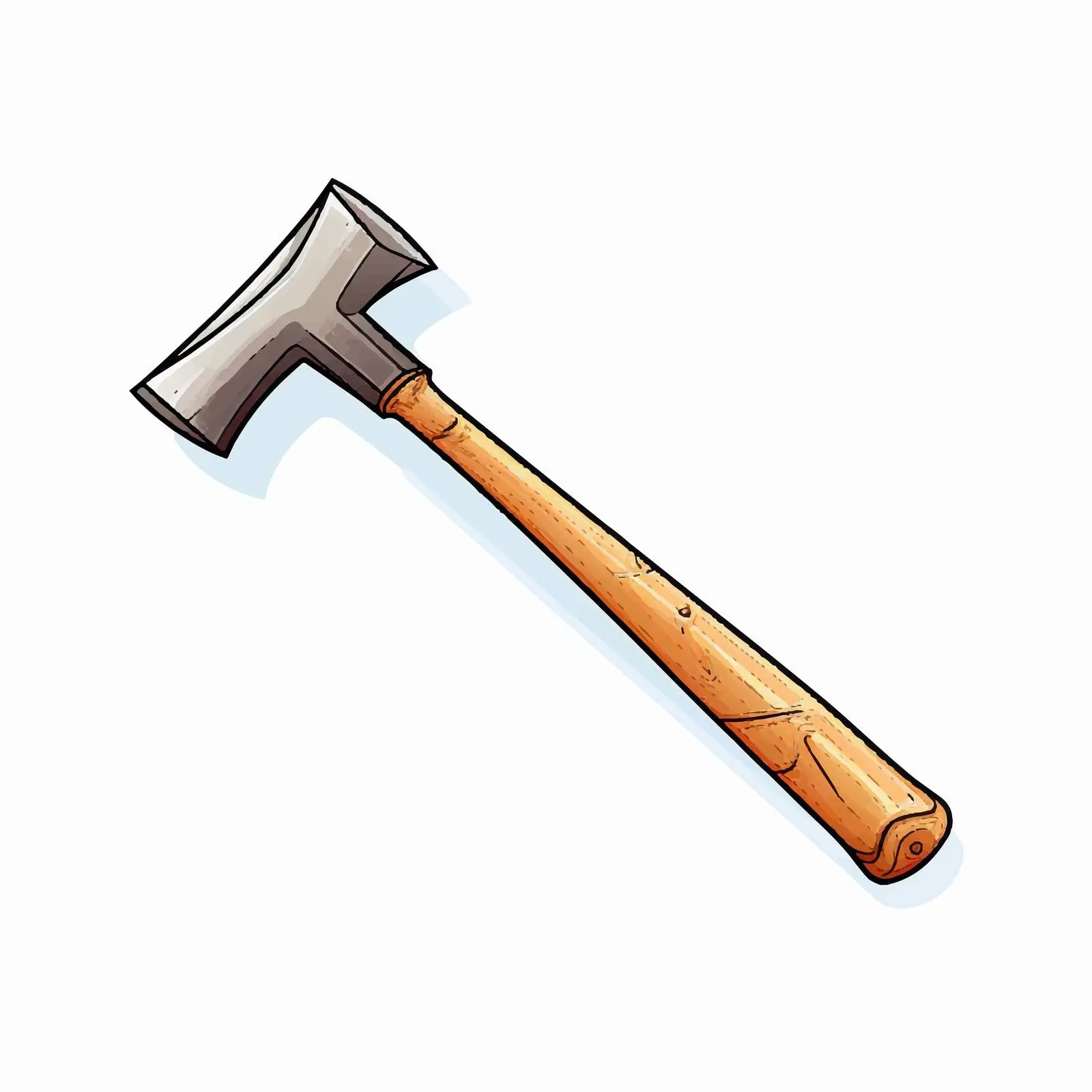 Hammer Line Vector Illustration on White Background — free download from Dotvec