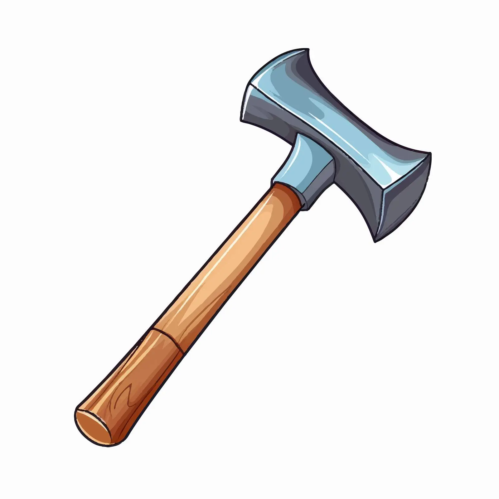 Hammer Outline Vector Illustration on White Background — free download from Dotvec