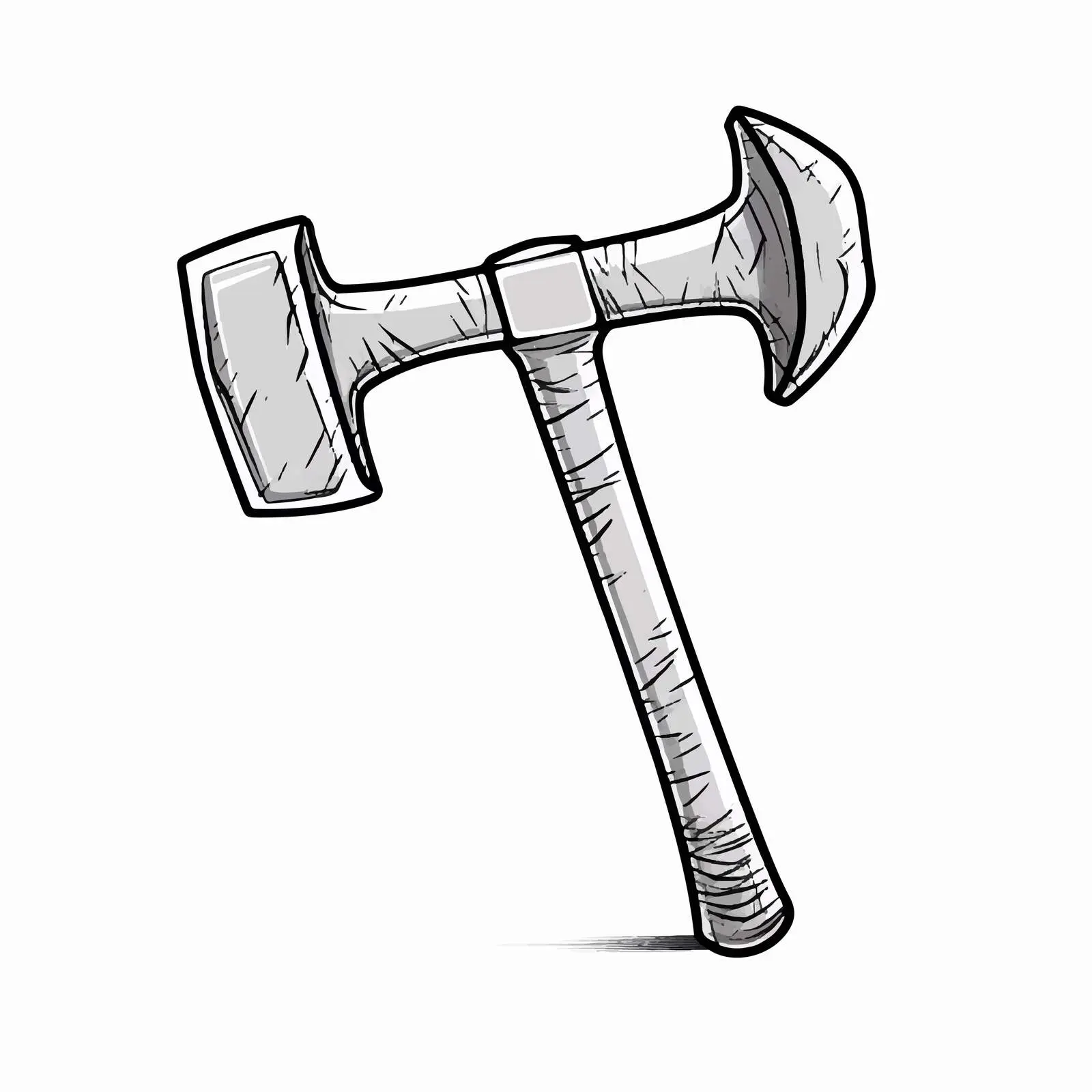 Hammer Outline Vector Illustration on White Background — free download from Dotvec