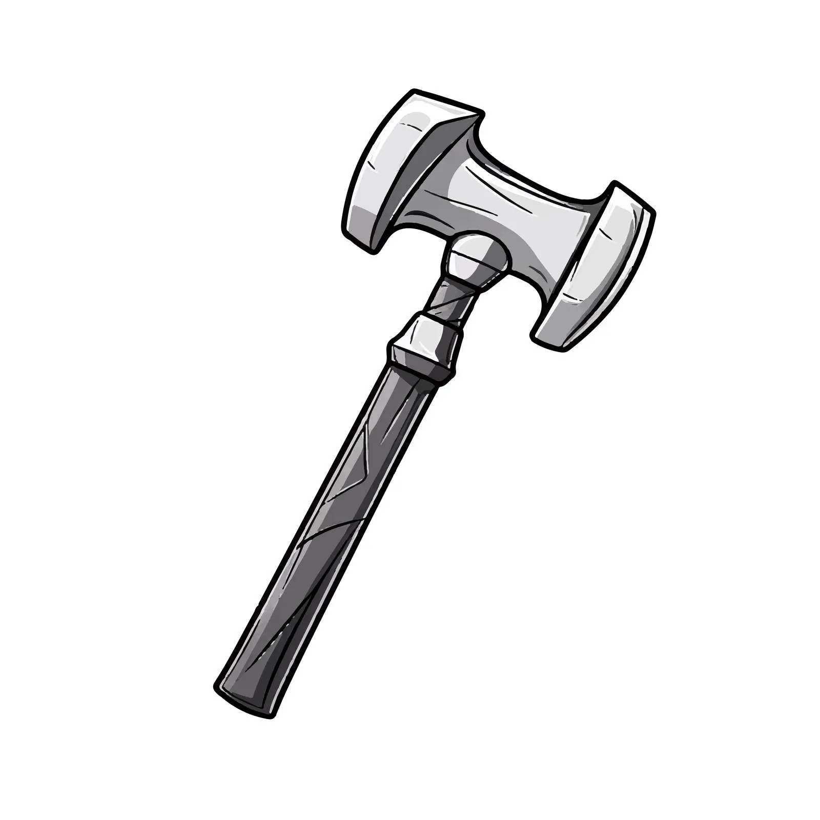 Hammer Outline Vector Illustration on White Background — free download from Dotvec