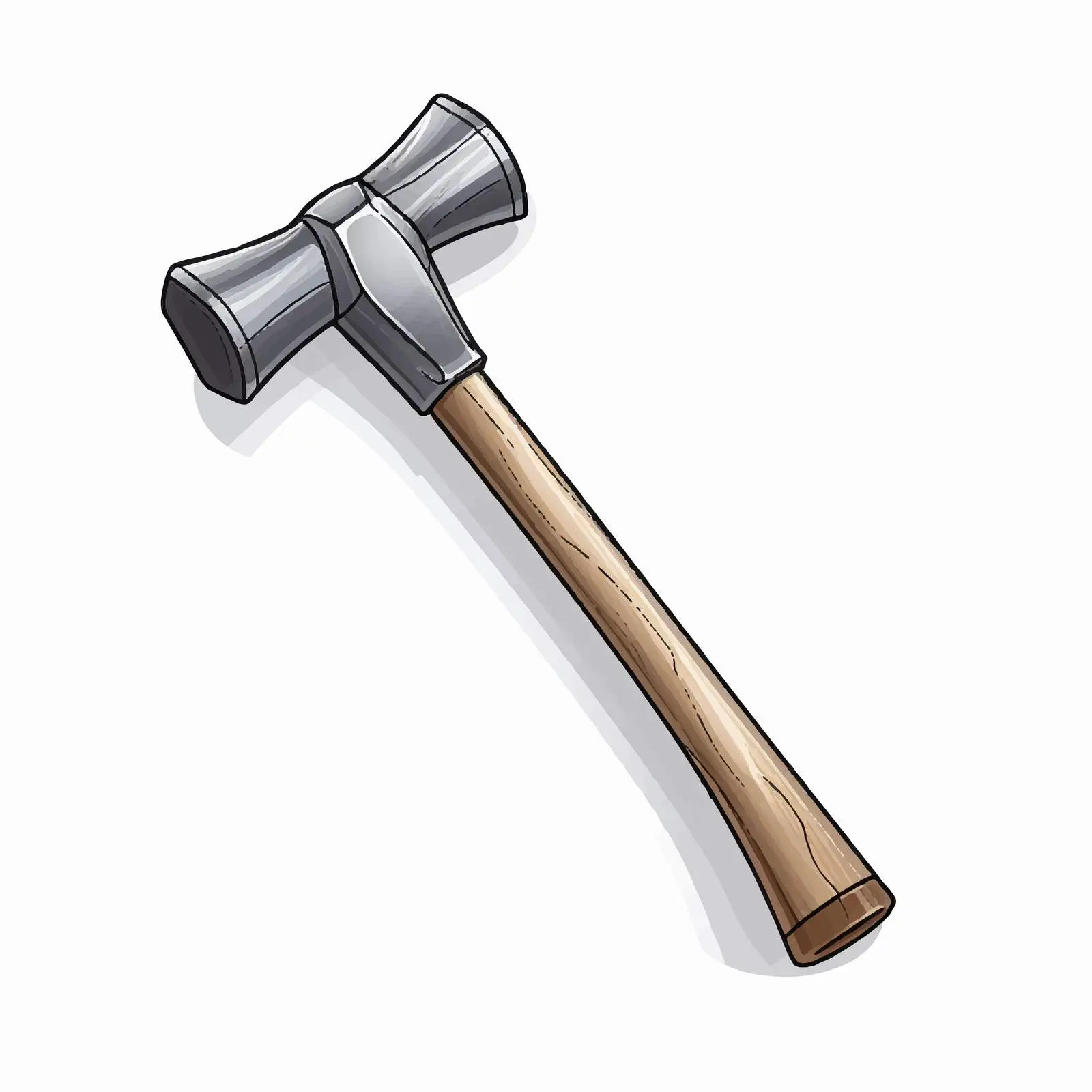 Top View Hammer Vector Illustration on White Background – free hammer image from Dotvec