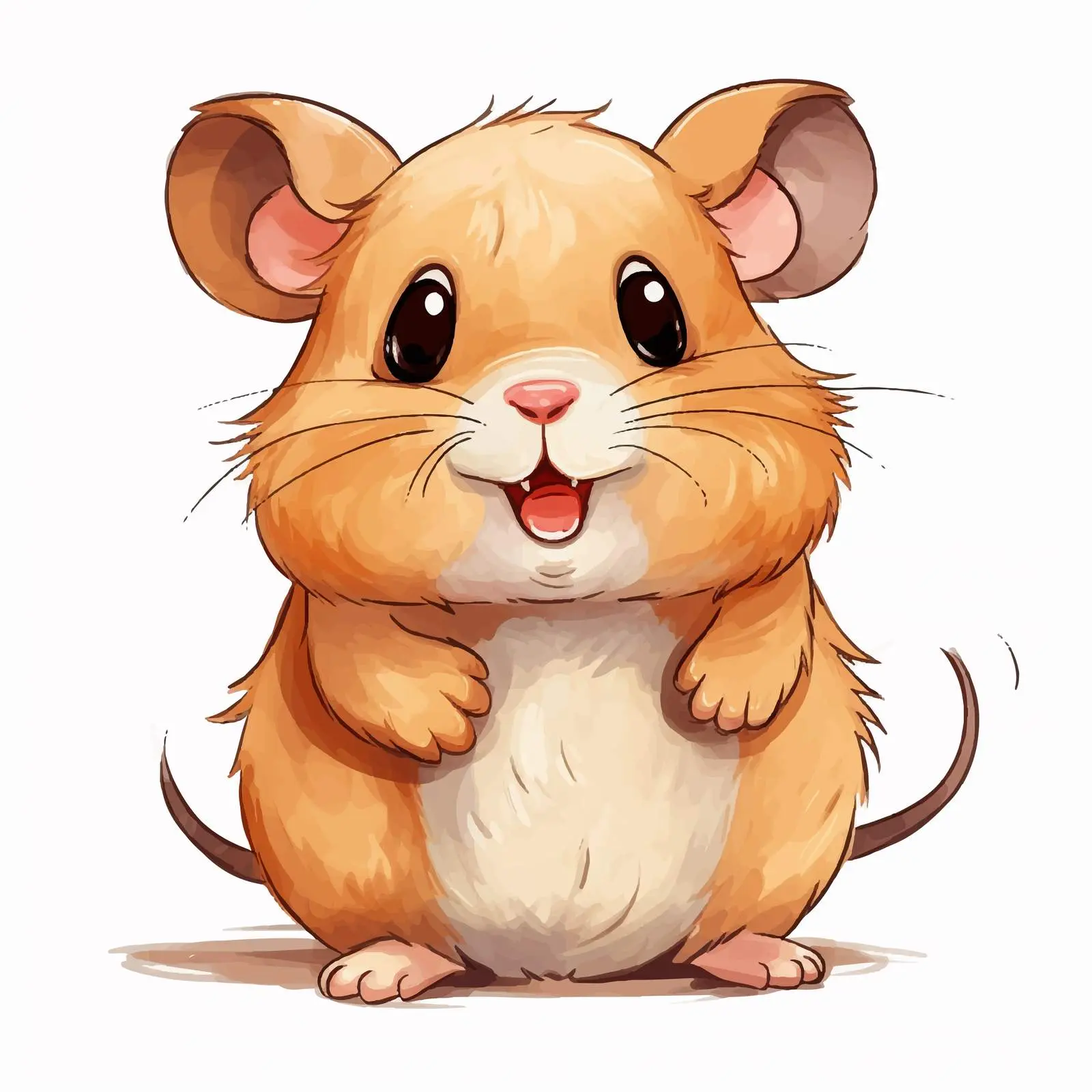 Cute Hamster Vector Illustration on White Background — free download from Dotvec