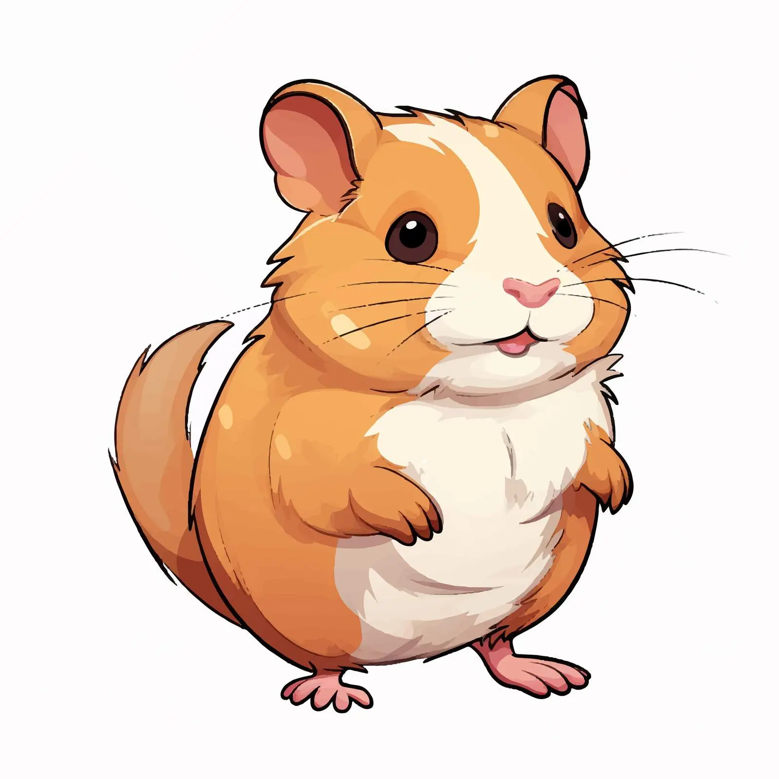 Cartoon Hamster Vector Illustration — free download from Dotvec