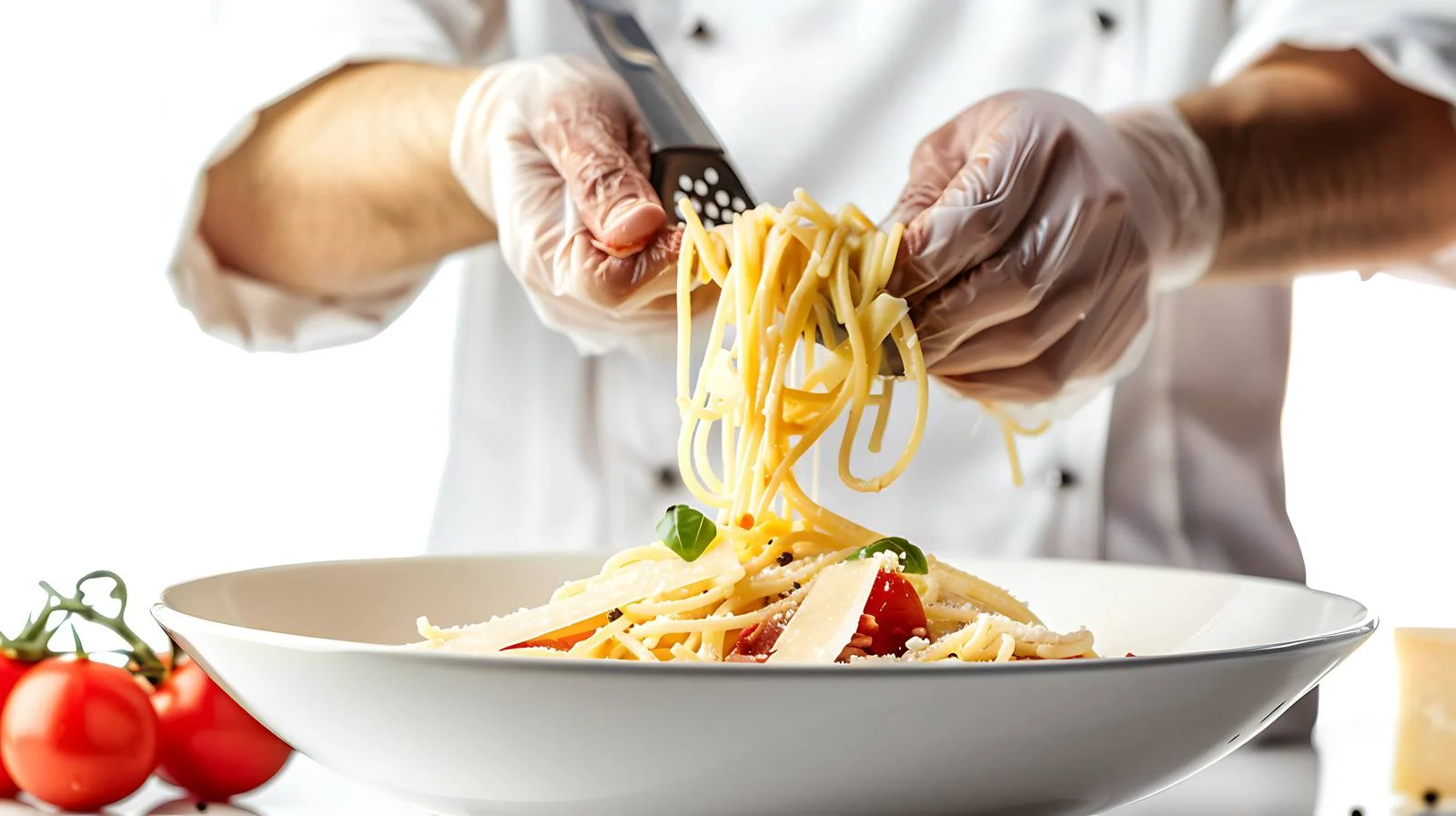 Chef Cooking Spaghetti with Cheese — free download from Dotvec