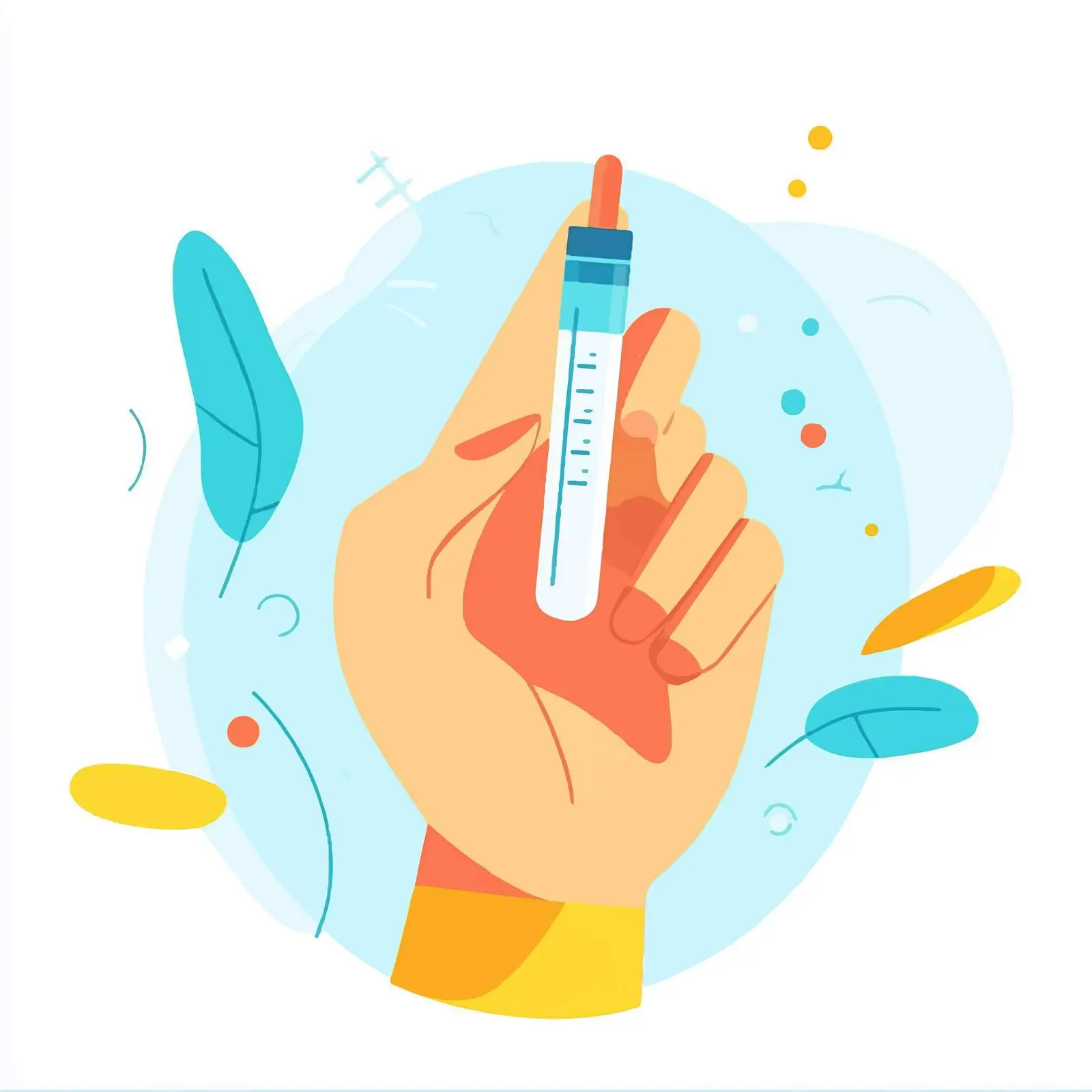Hand Diabetes Test Vector Illustration — free download from Dotvec