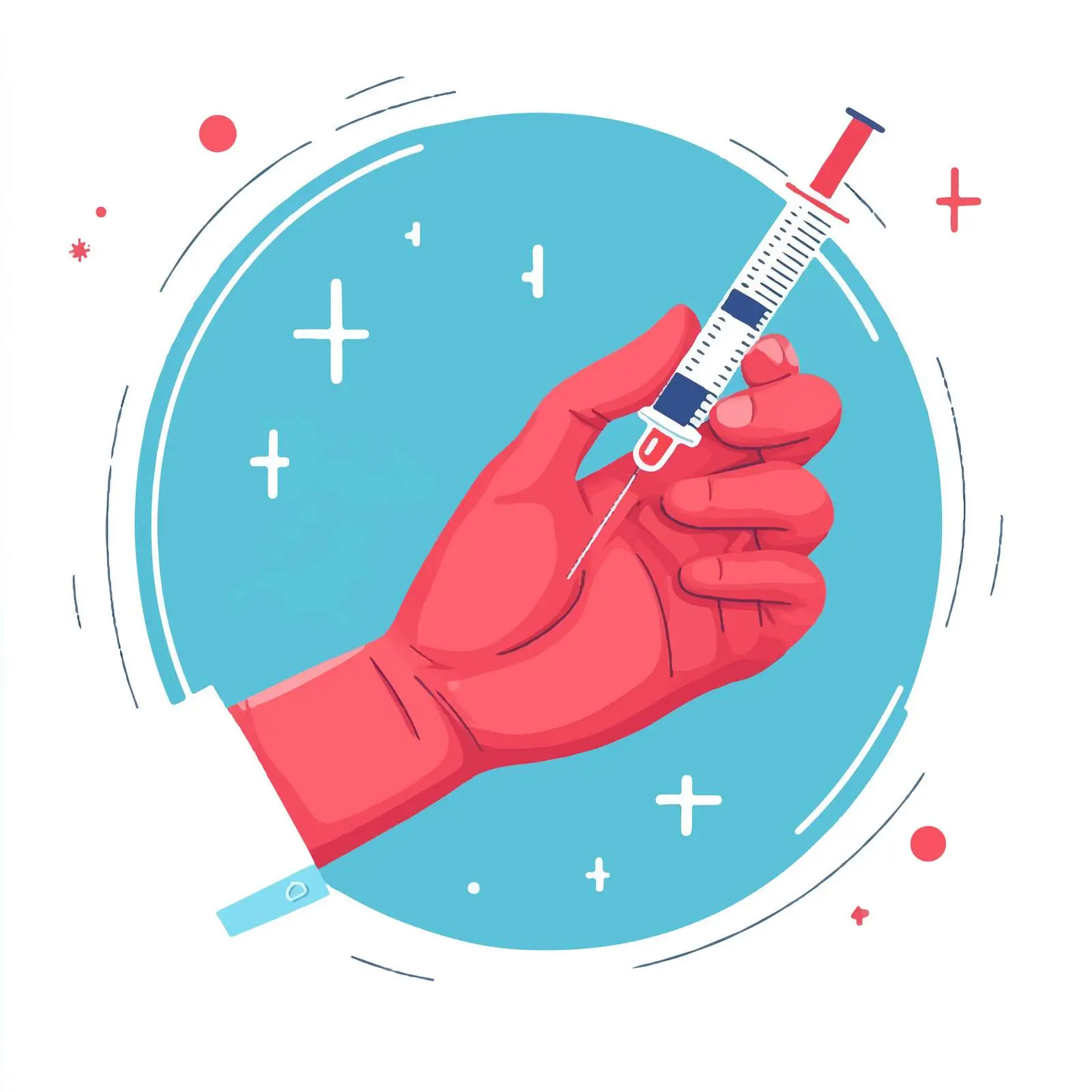 Hand Diabetes Test Flat Vector Illustration — free download from Dotvec