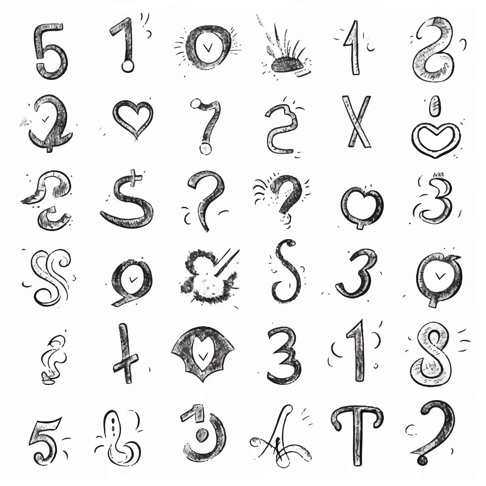 Hand-Drawn Question Marks Sign Kit – free query image from Dotvec