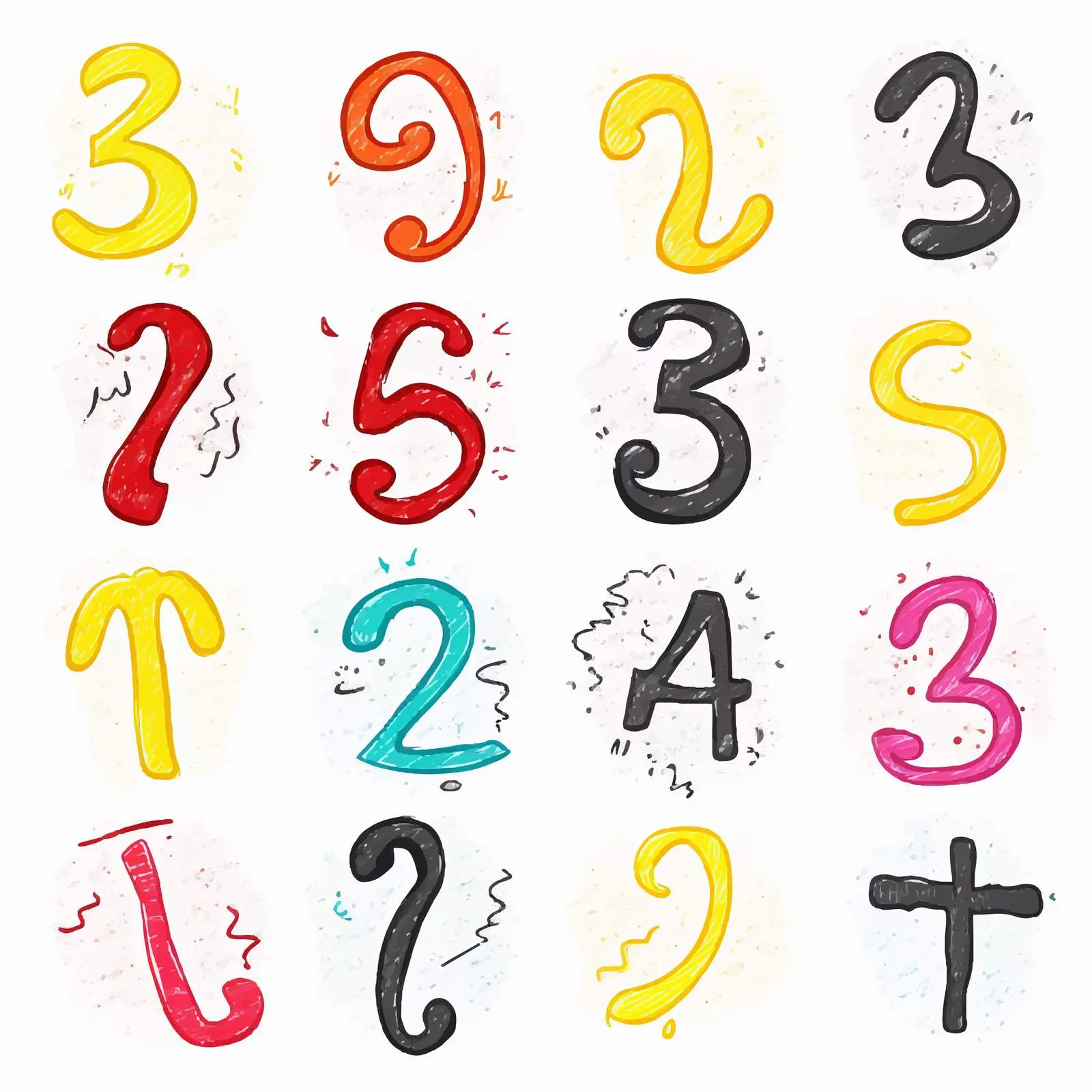 Hand-Drawn Question Mark Doodle Kit – free artistic typography image from Dotvec
