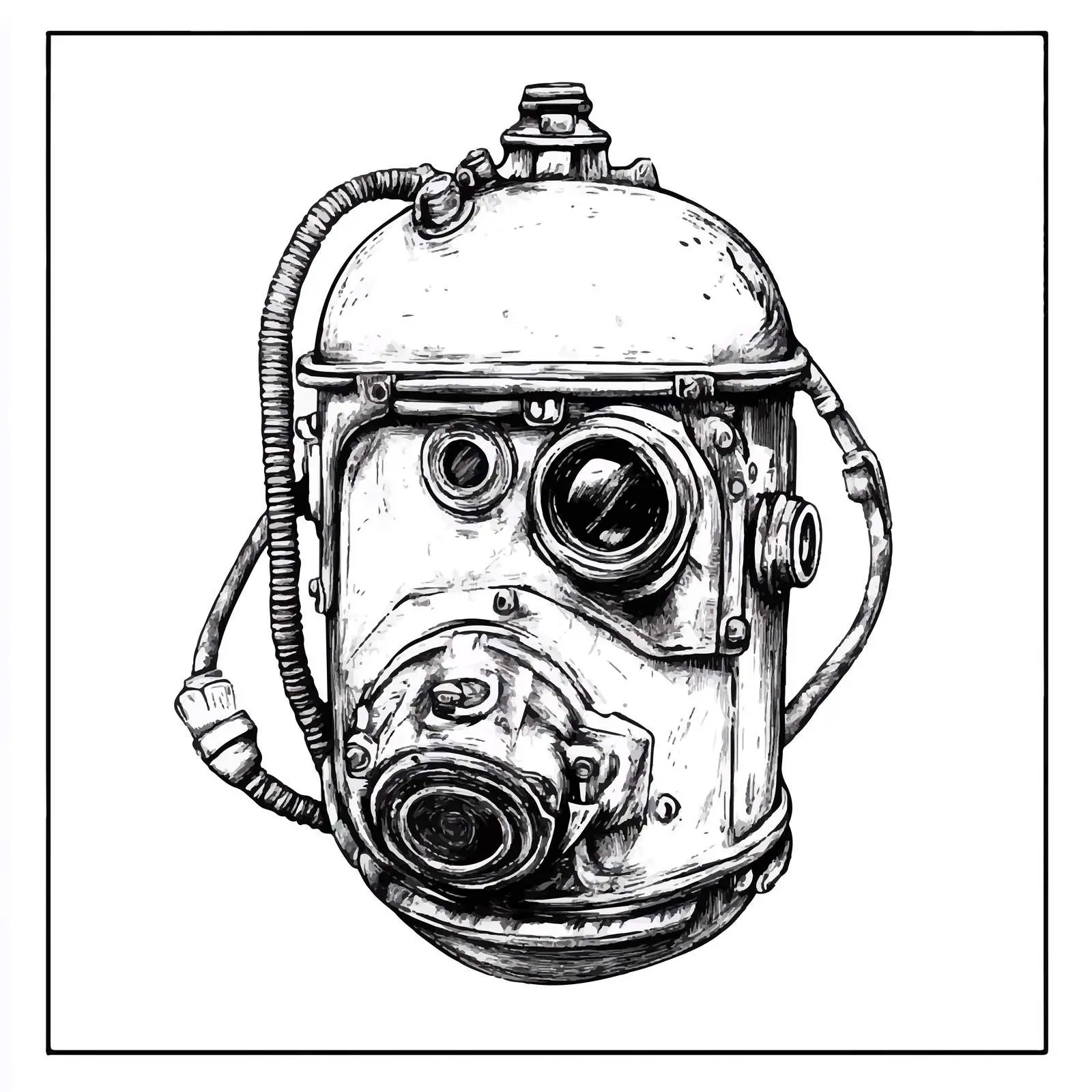 Hand-Drawn Diving Air Tank Vector Illustration — free download from Dotvec