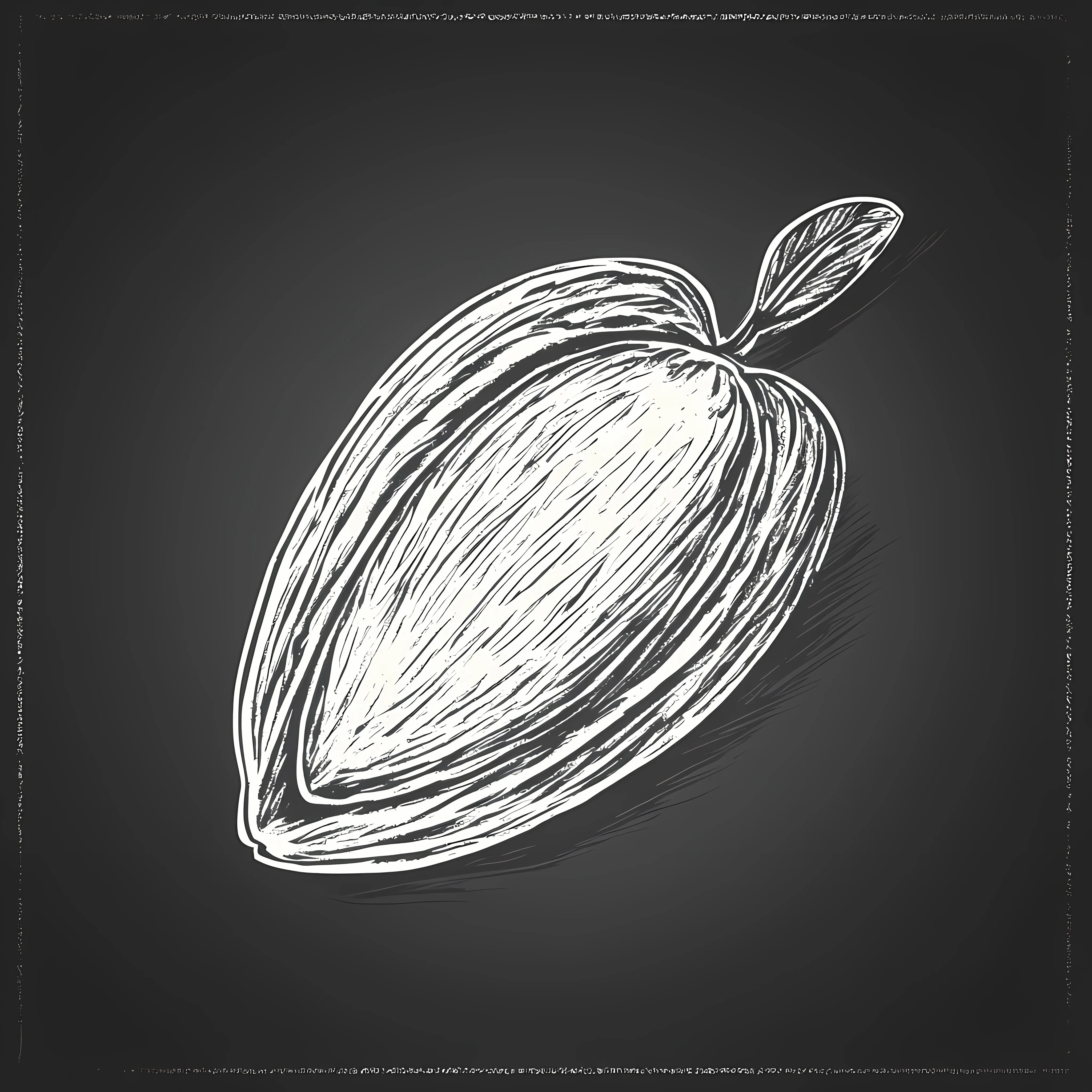 Hand Drawn Almond Sketch on Chalkboard – free food sketch image from Dotvec