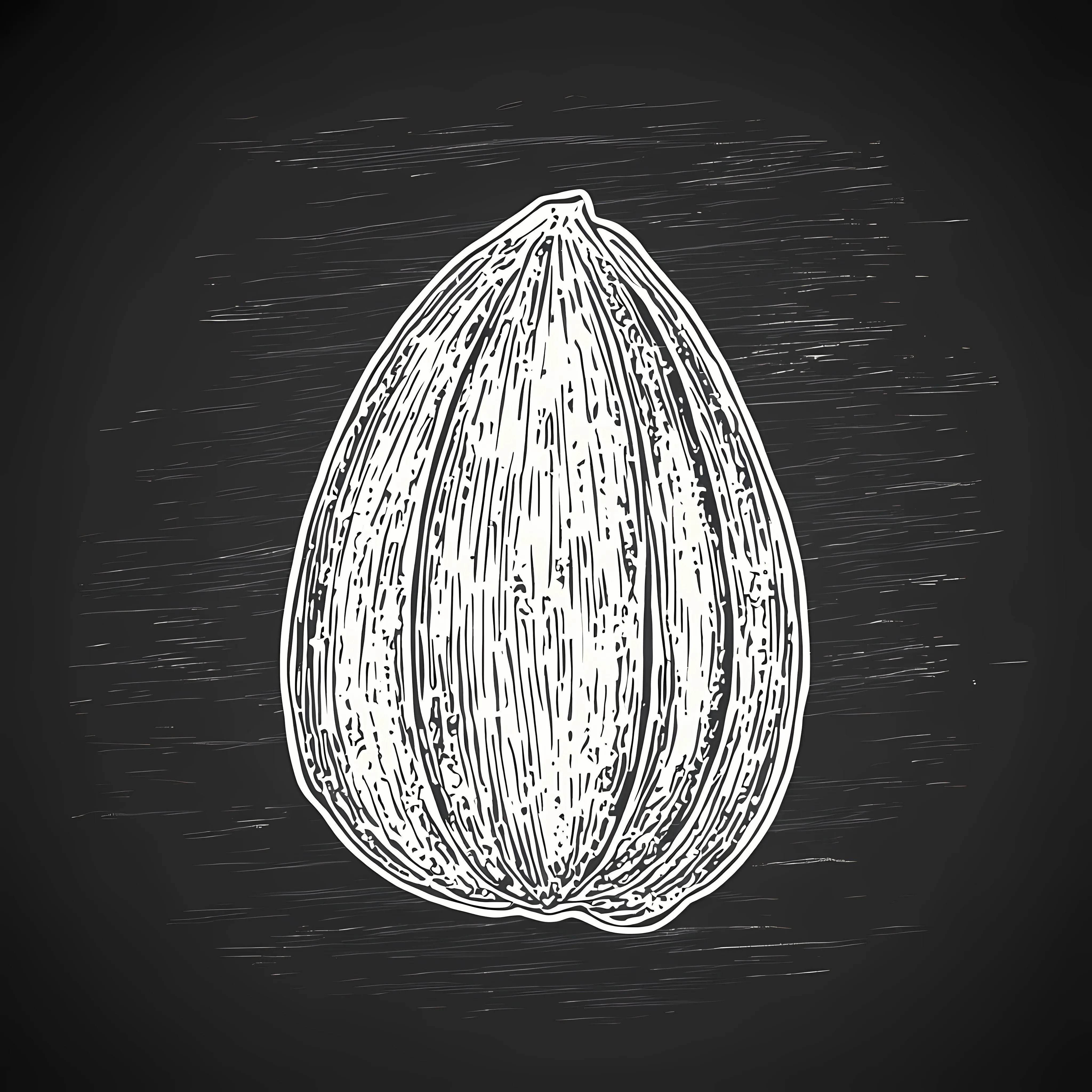 Hand Drawn Almond Sketch on Chalkboard — free download from Dotvec