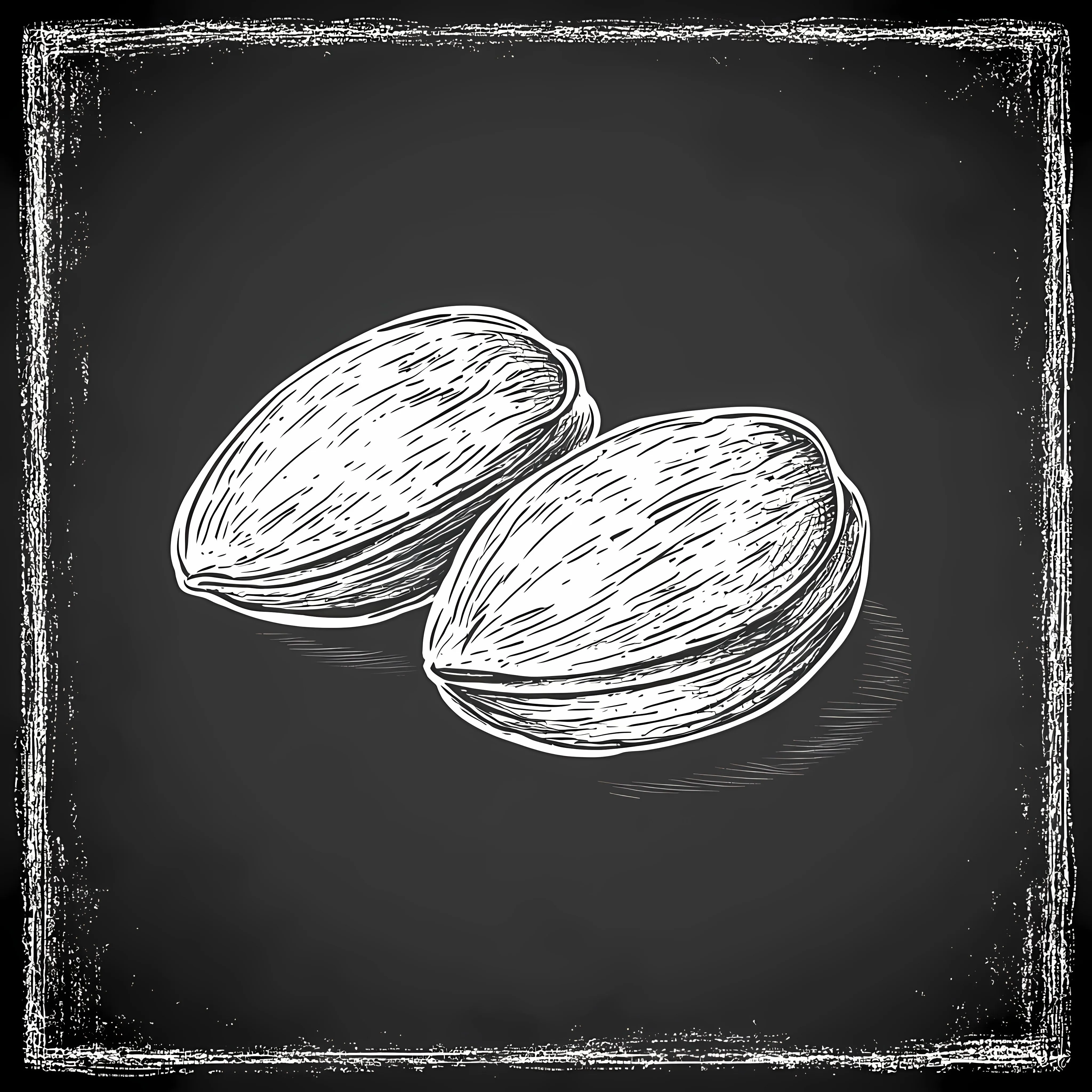 Hand Drawn Almond Sketch on Chalkboard — free download from Dotvec