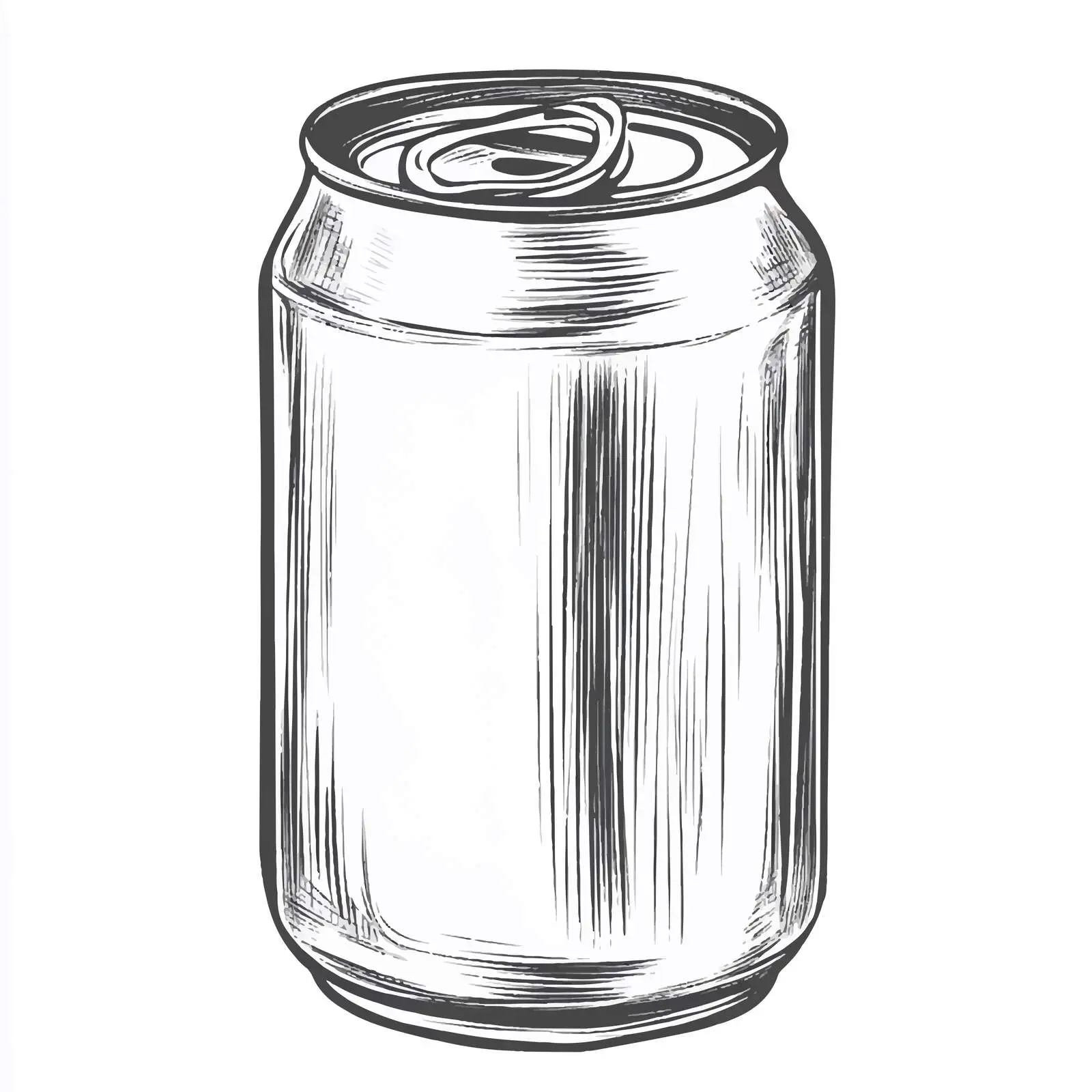 Hand Drawn Aluminum Can Sketch Vector – free sketch illustration image from Dotvec
