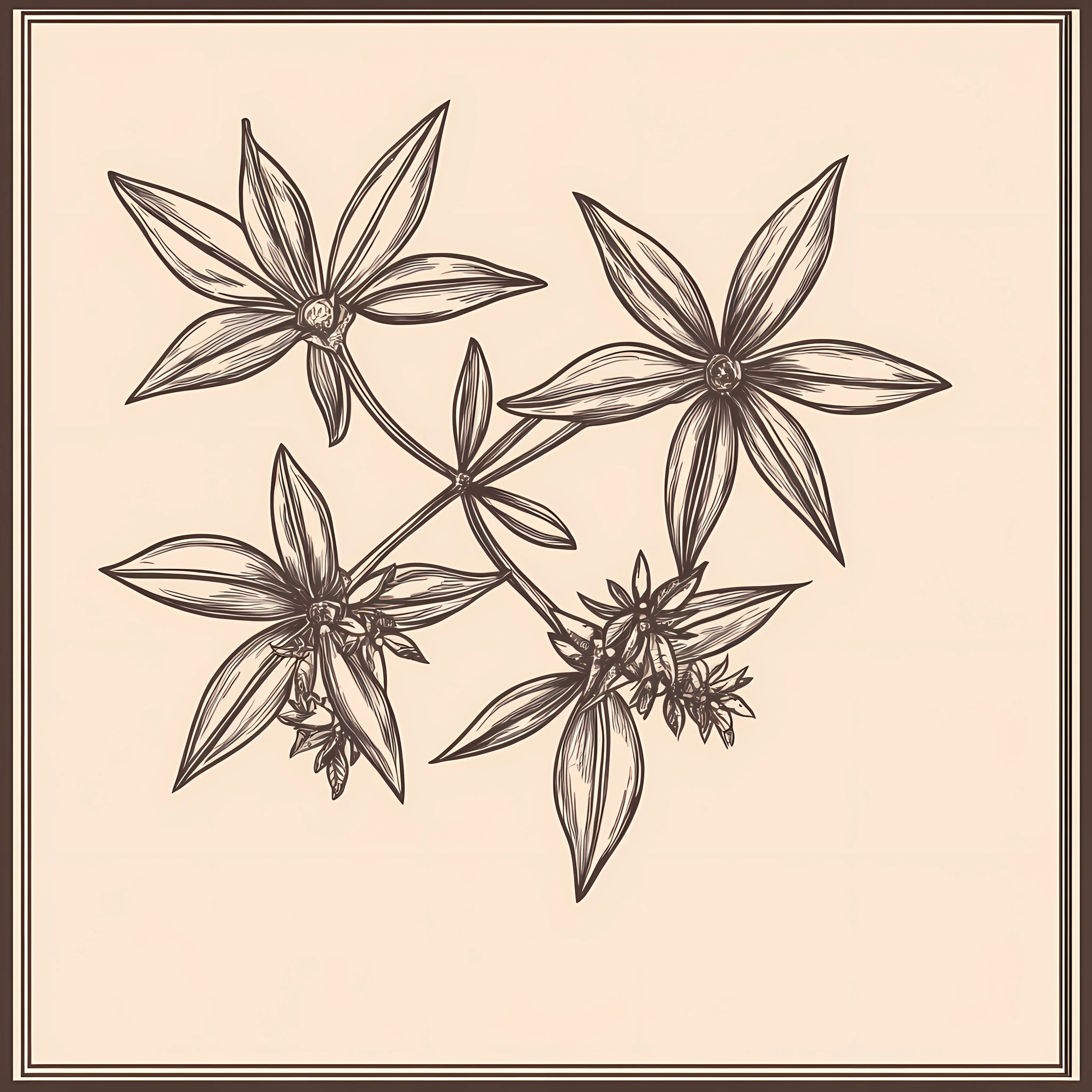 Hand Drawn Anise Herb on Beige Background — free download from Dotvec
