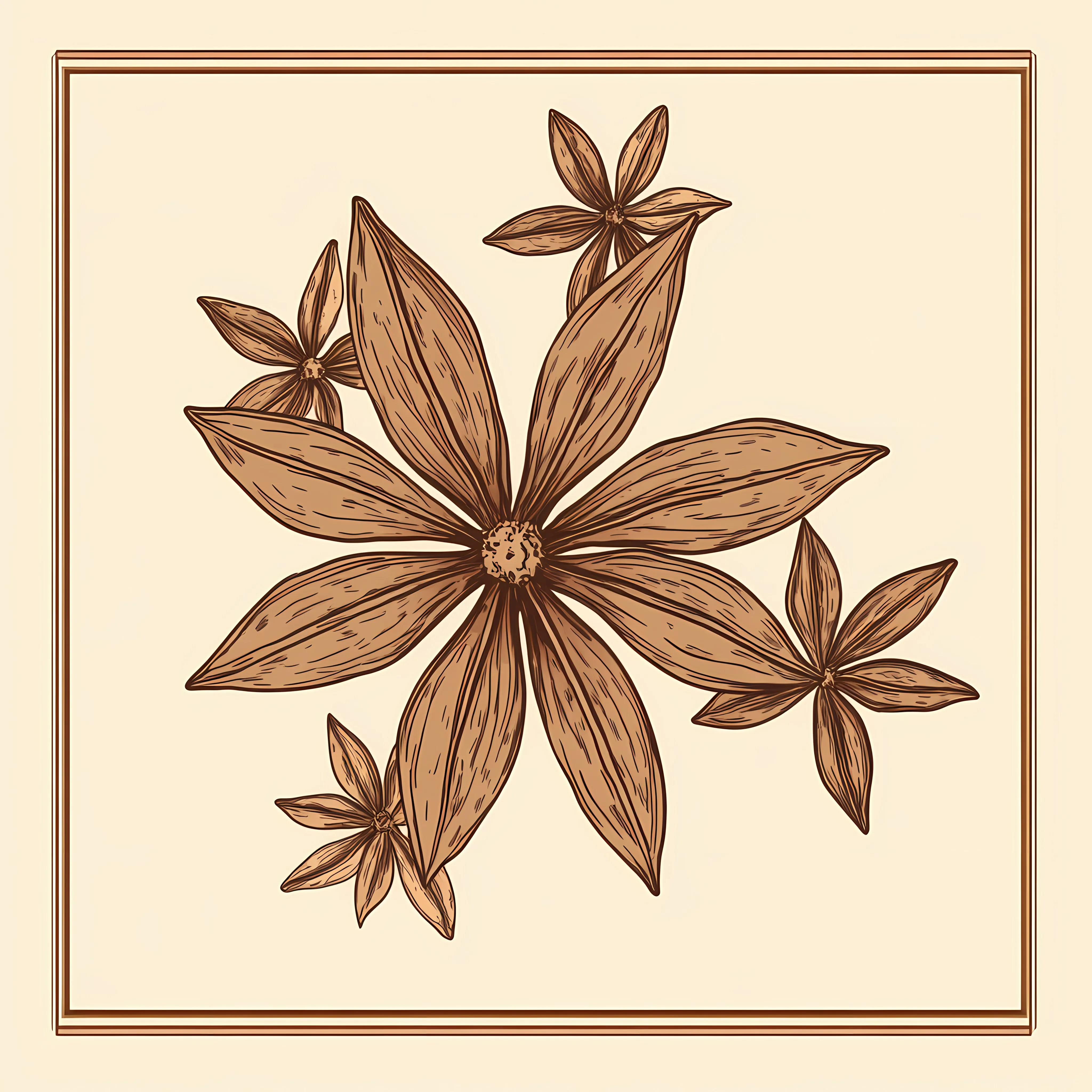 Hand Drawn Anise on Beige Background — free download from Dotvec