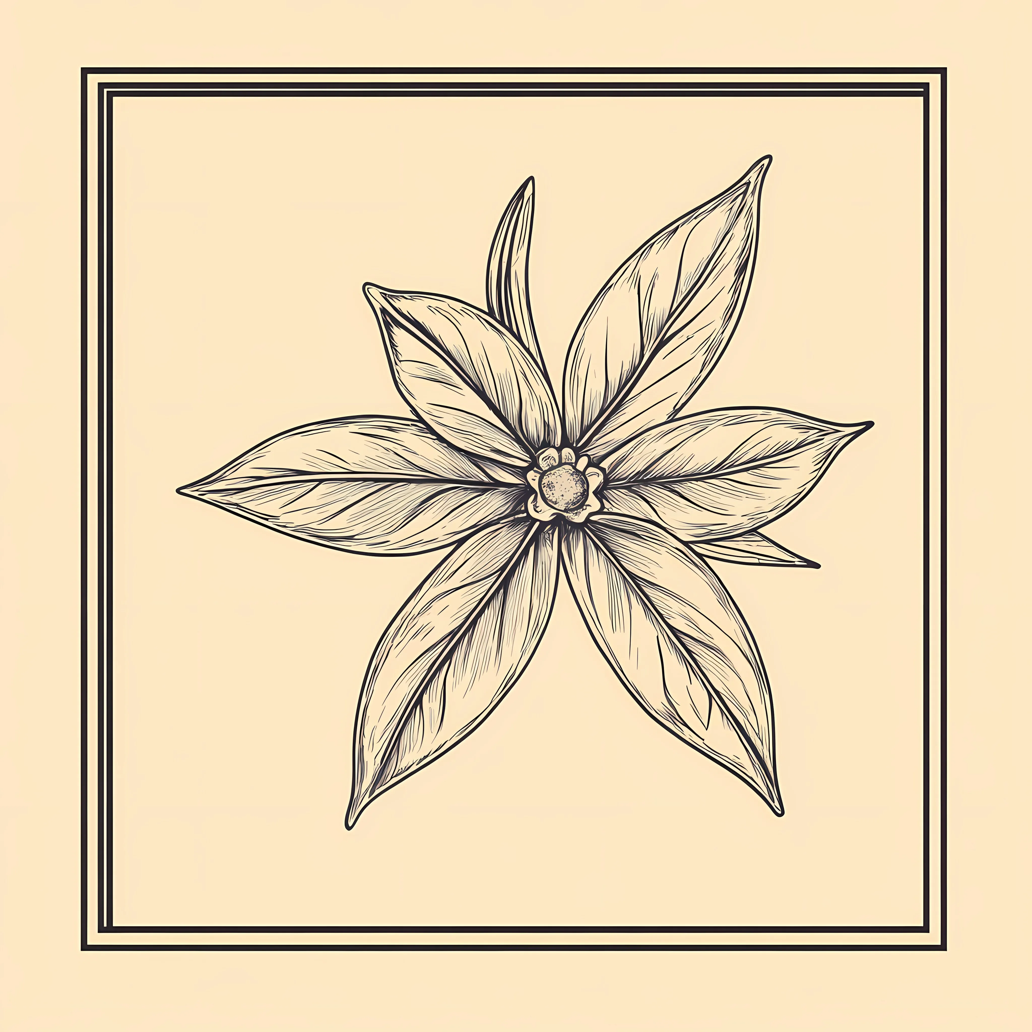 Hand Drawn Anise Herb Isolated on Beige Background — free download from Dotvec