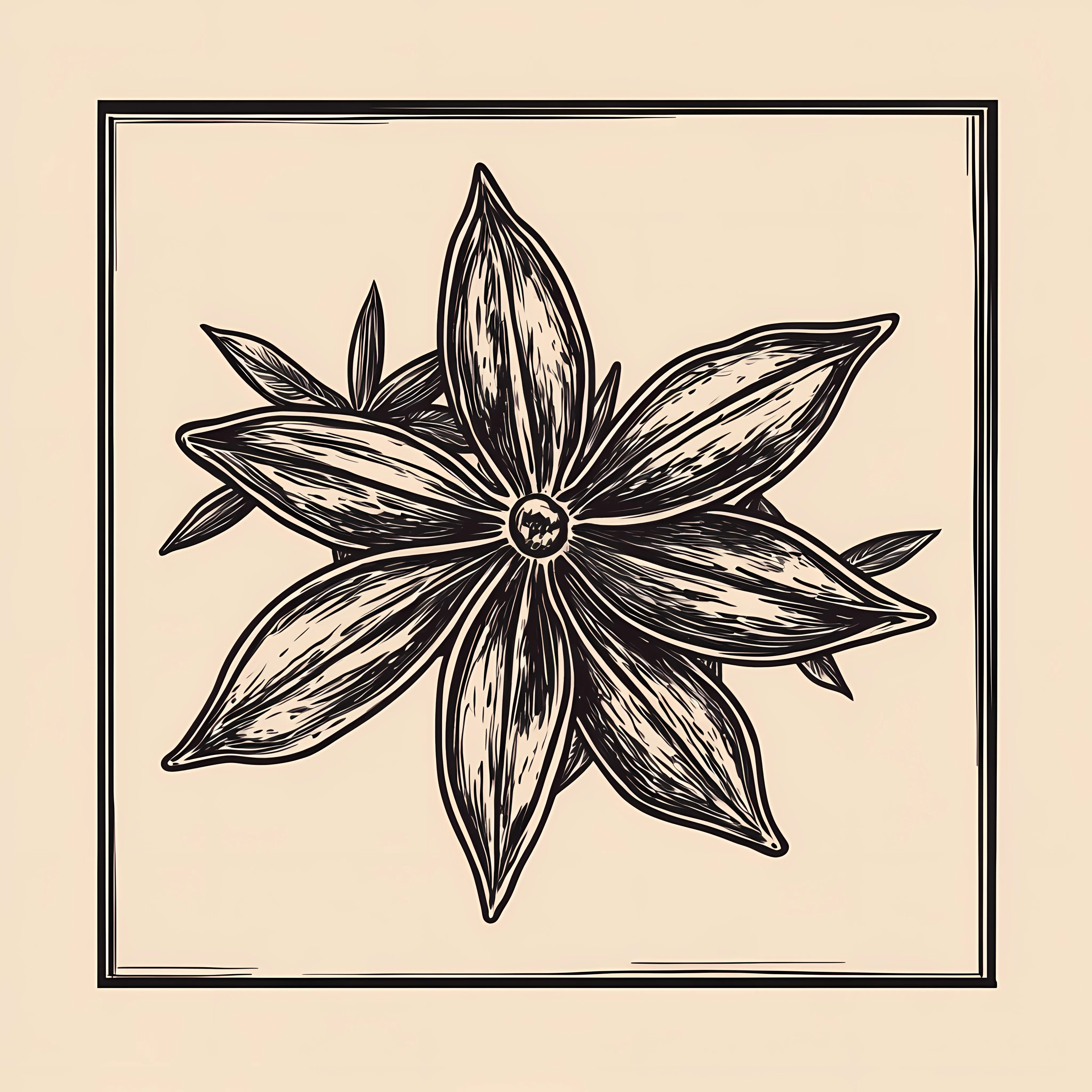 Hand Drawn Anise Herb on Beige Background — free download from Dotvec
