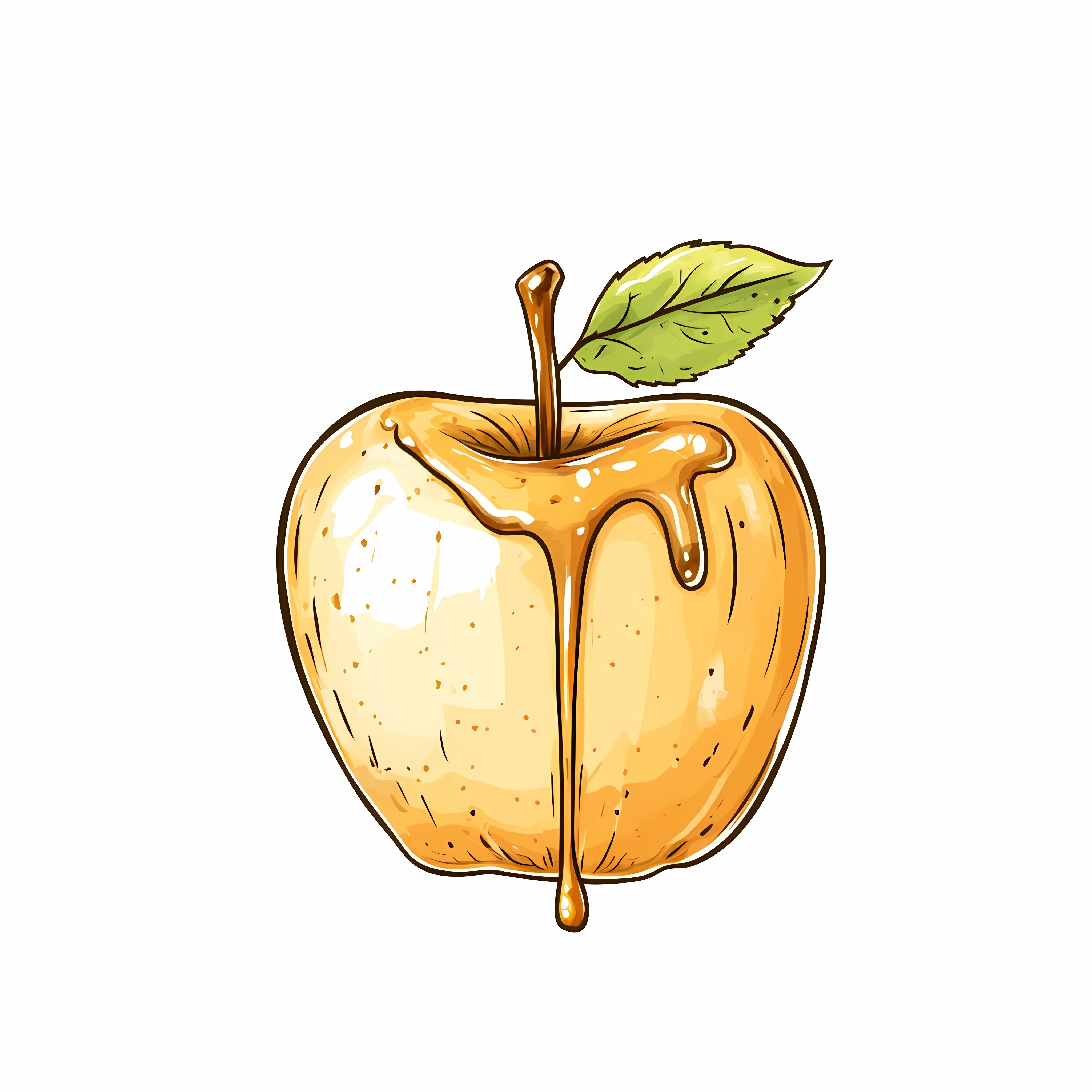 Hand Drawn Caramel Apple Sketch Symbol — free download from Dotvec