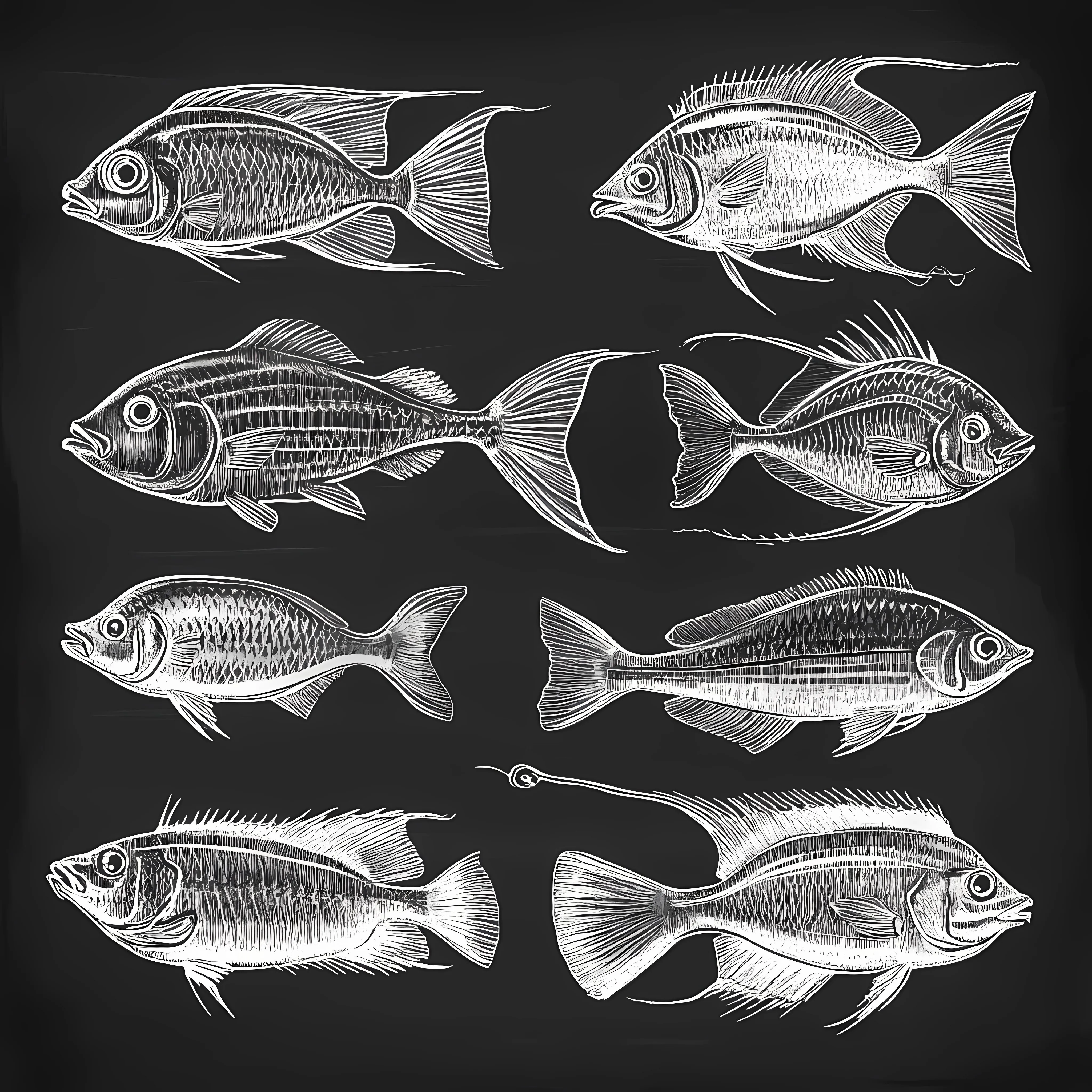 Hand Drawn Aquarium Fish Sketch Collection — free download from Dotvec