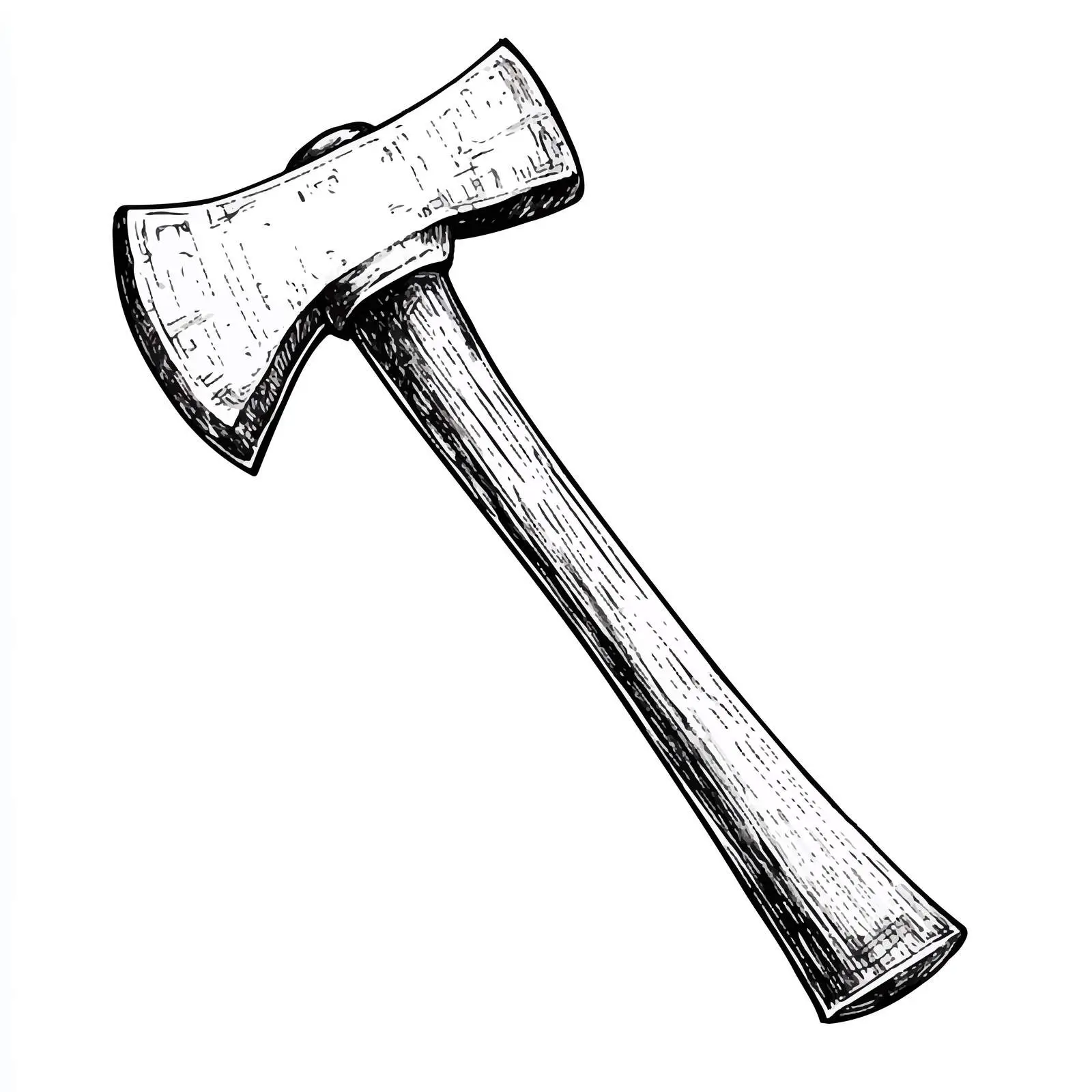 Hand Drawn Axe Icon on White Background — free download from Dotvec
