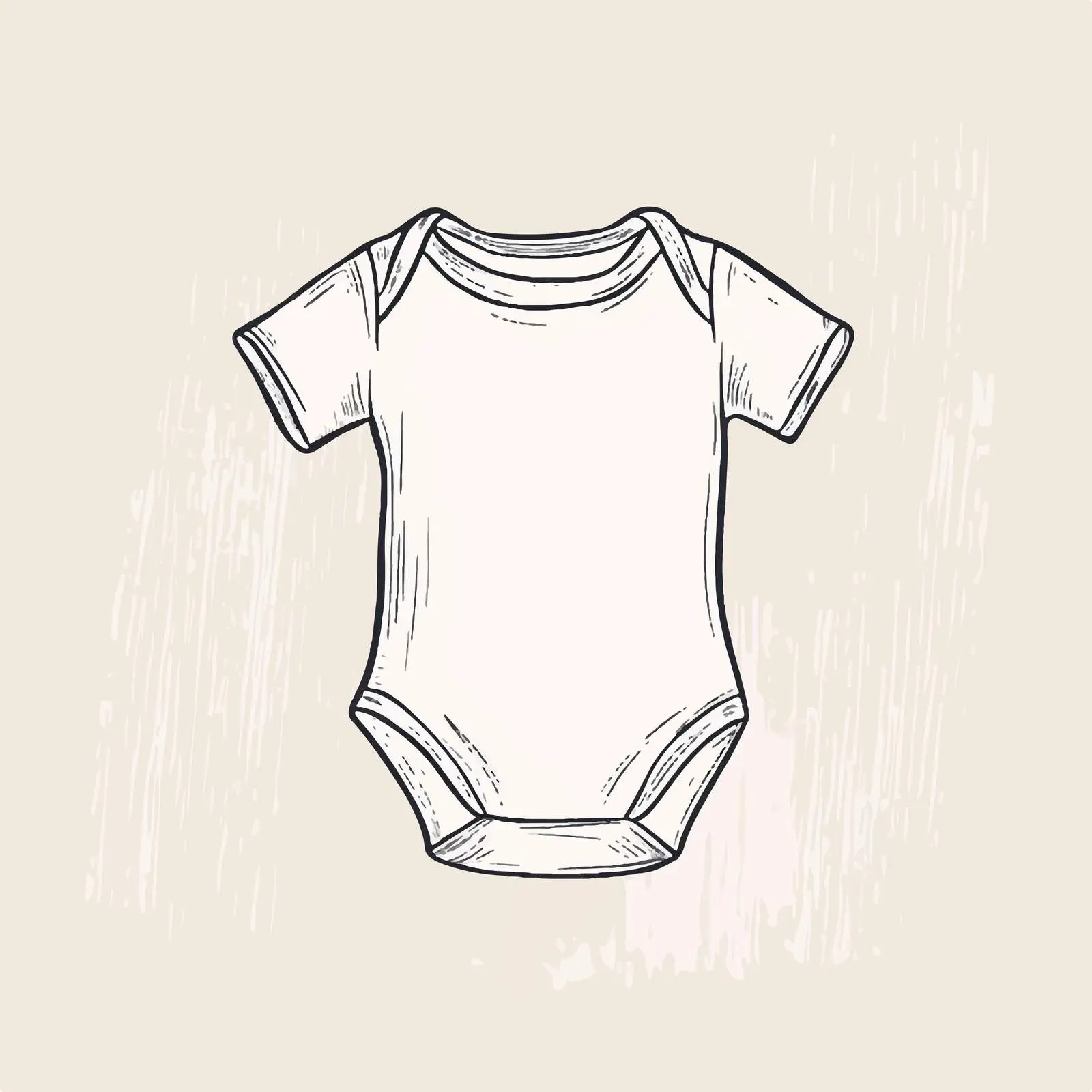 Hand Drawn Baby Bodysuit Sketch Vector Art — free download from Dotvec