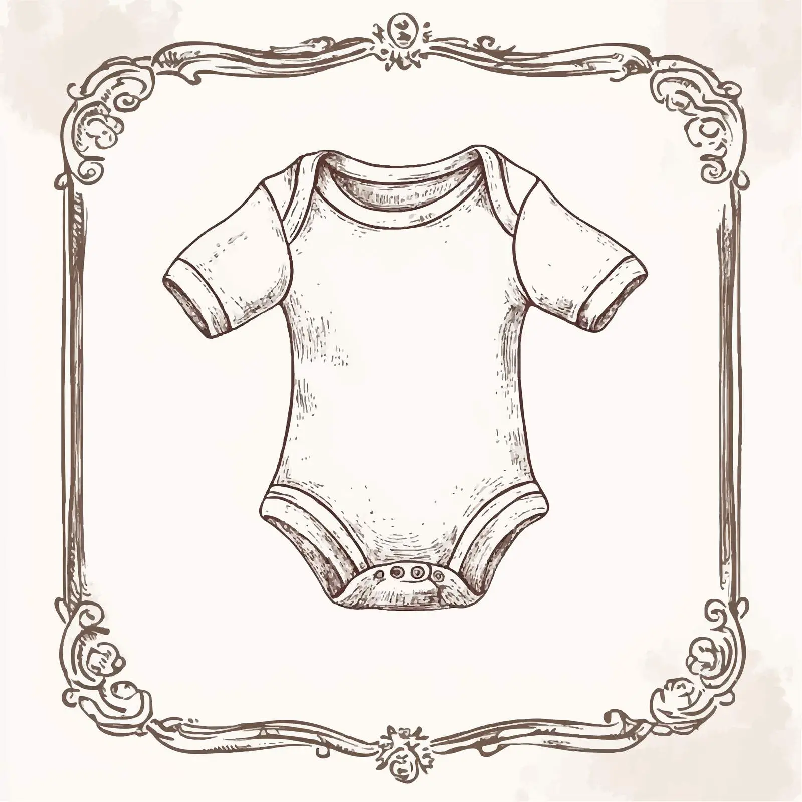 Hand-Drawn Baby Bodysuit Sketch Illustration — free download from Dotvec