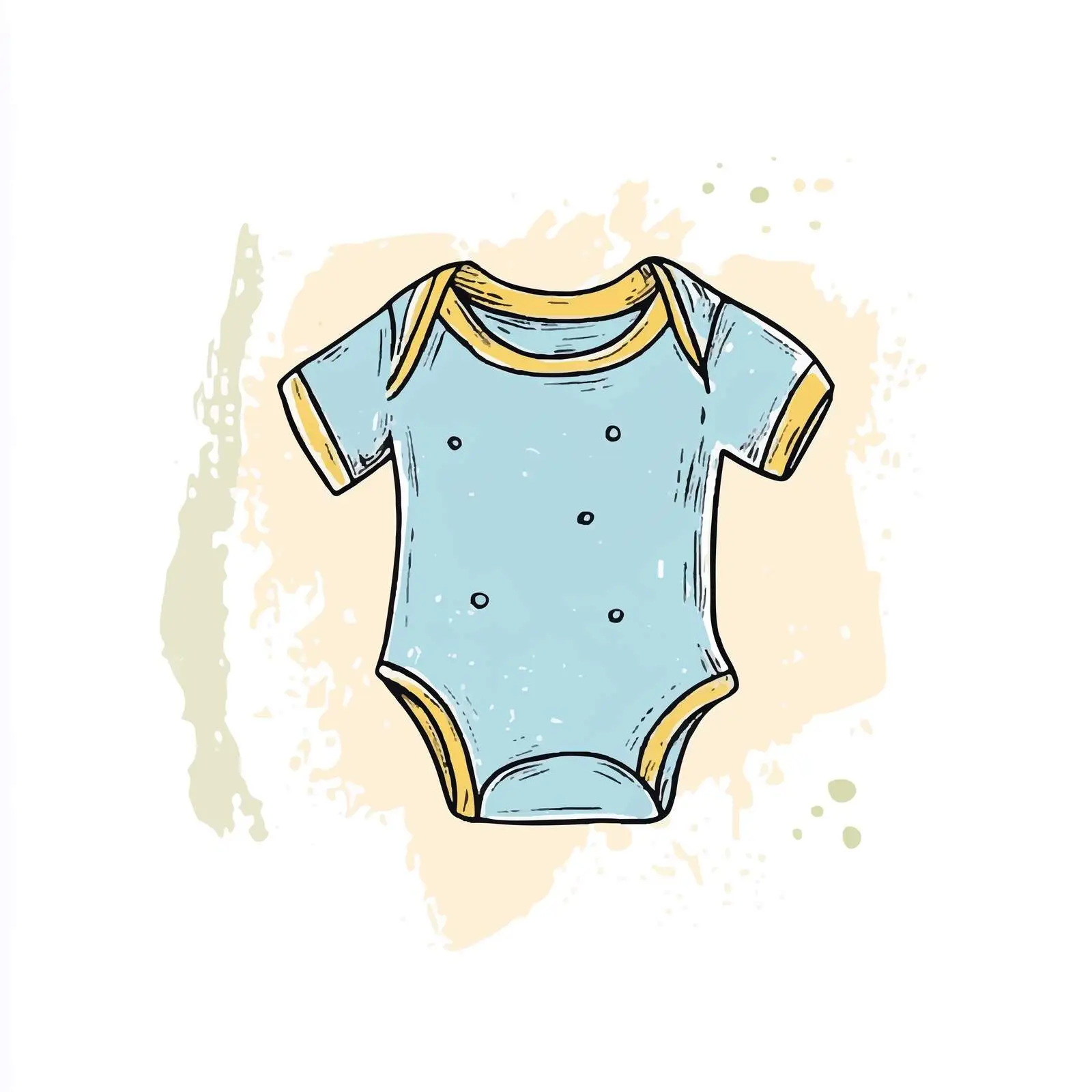 Hand Drawn Baby Bodysuit Sketch Design — free download from Dotvec