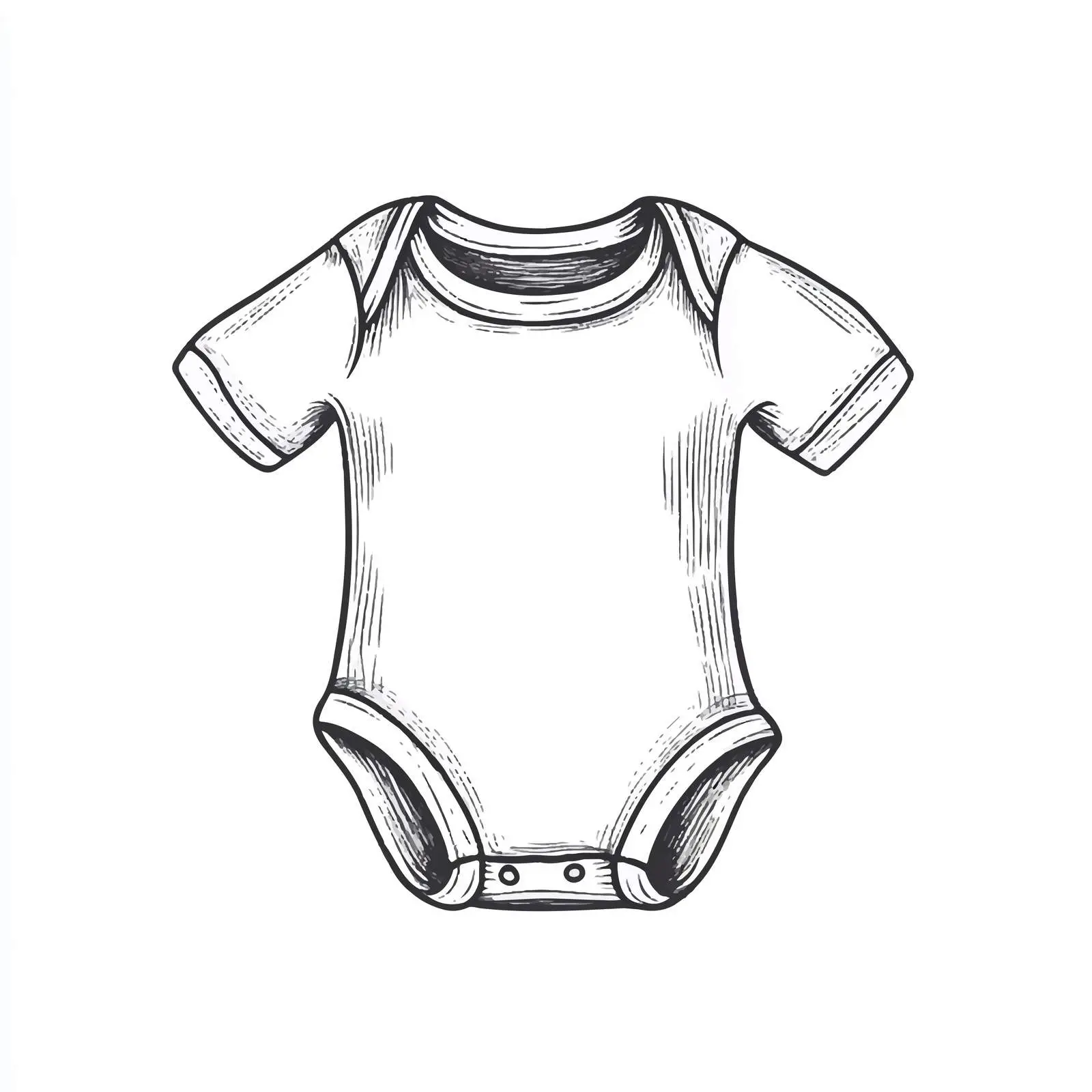 Hand Drawn Baby Bodysuit Sketch Icon — free download from Dotvec