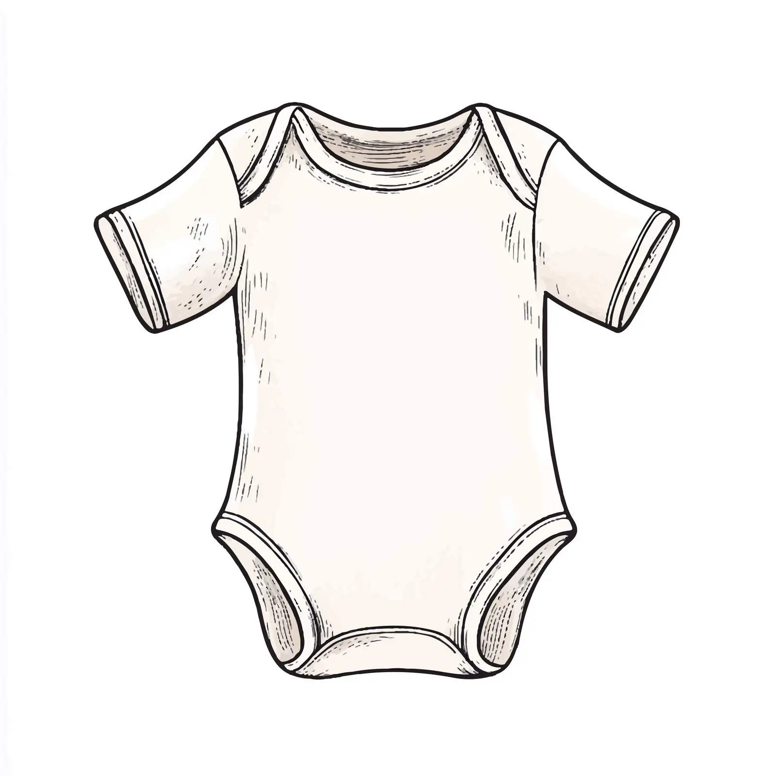 Hand Drawn Baby Bodysuit Sketch Vector — free download from Dotvec