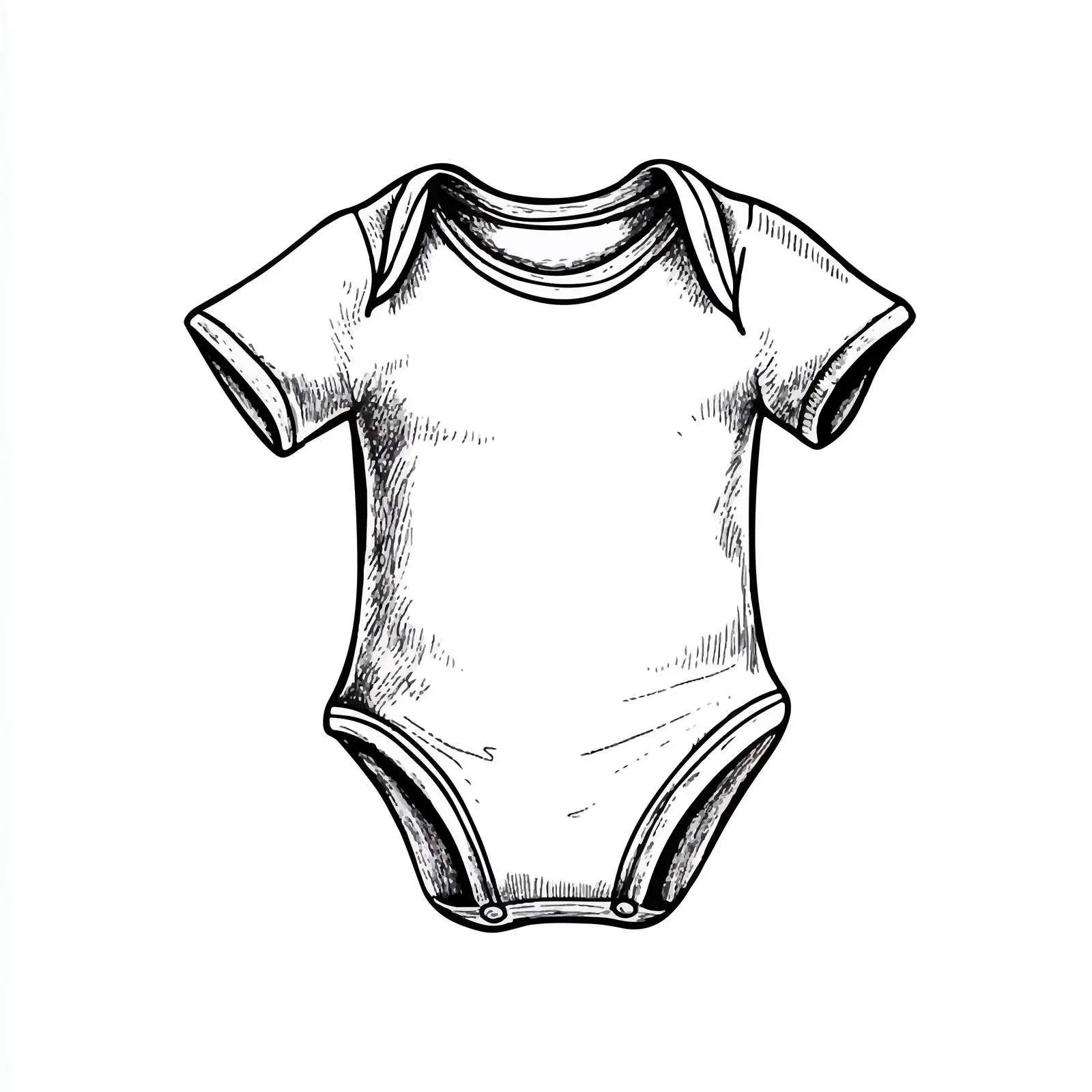 Hand Drawn Baby Bodysuit Sketch Design — free download from Dotvec