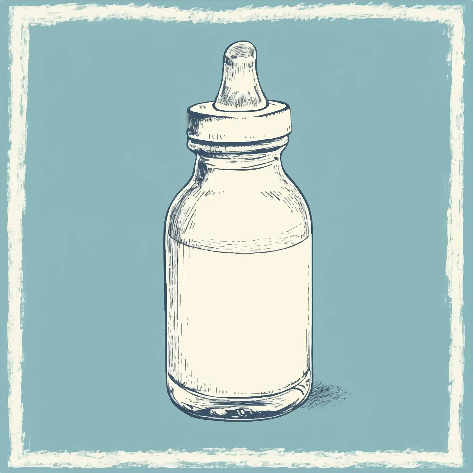 Hand Drawn Baby Milk Bottle Sketch — free download from Dotvec