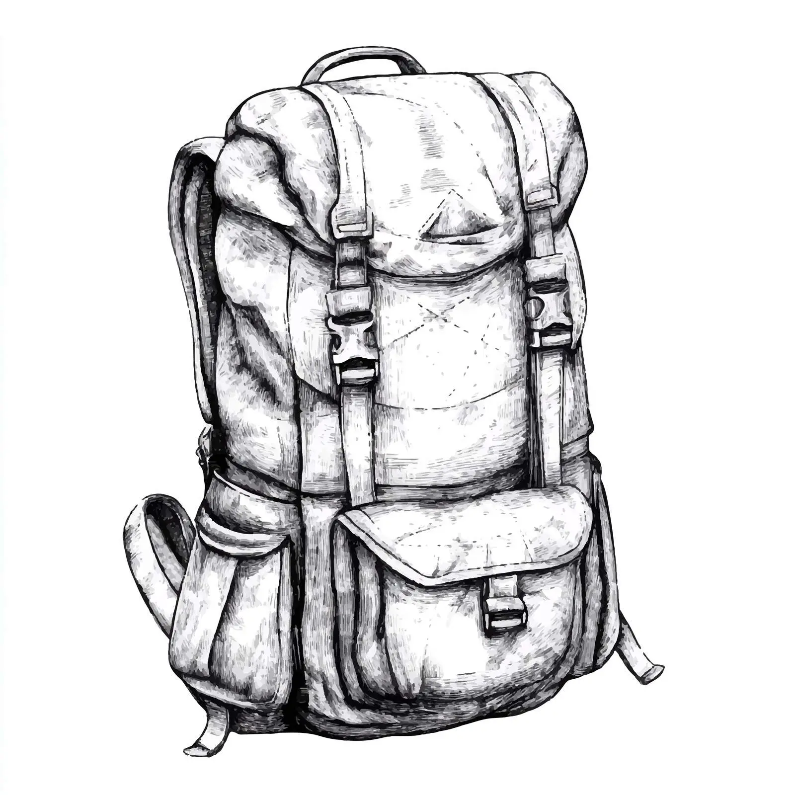 Hand Drawn Backpack Sketch Illustration — free download from Dotvec