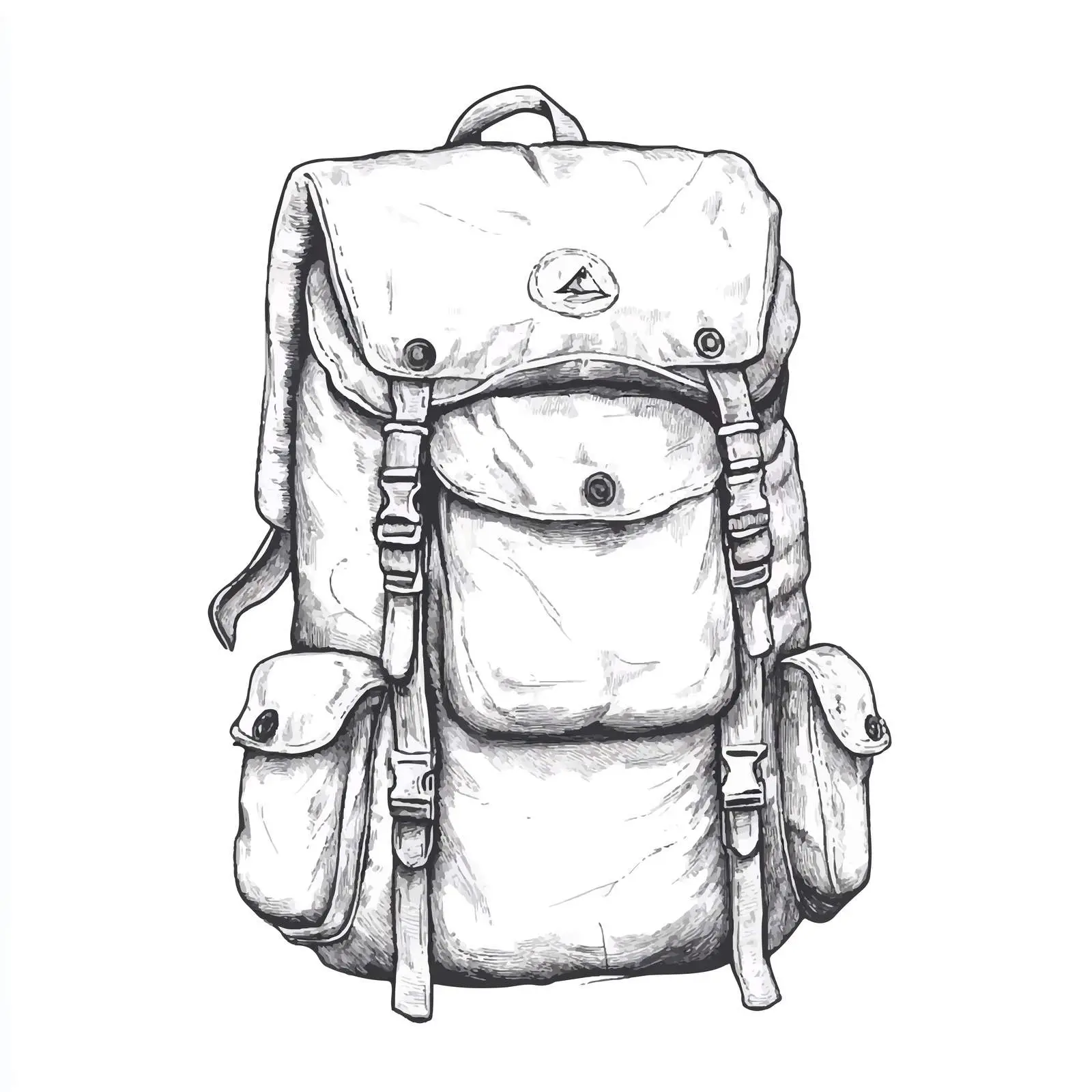 Hand-Drawn Backpack Sketch Isolated on White — free download from Dotvec