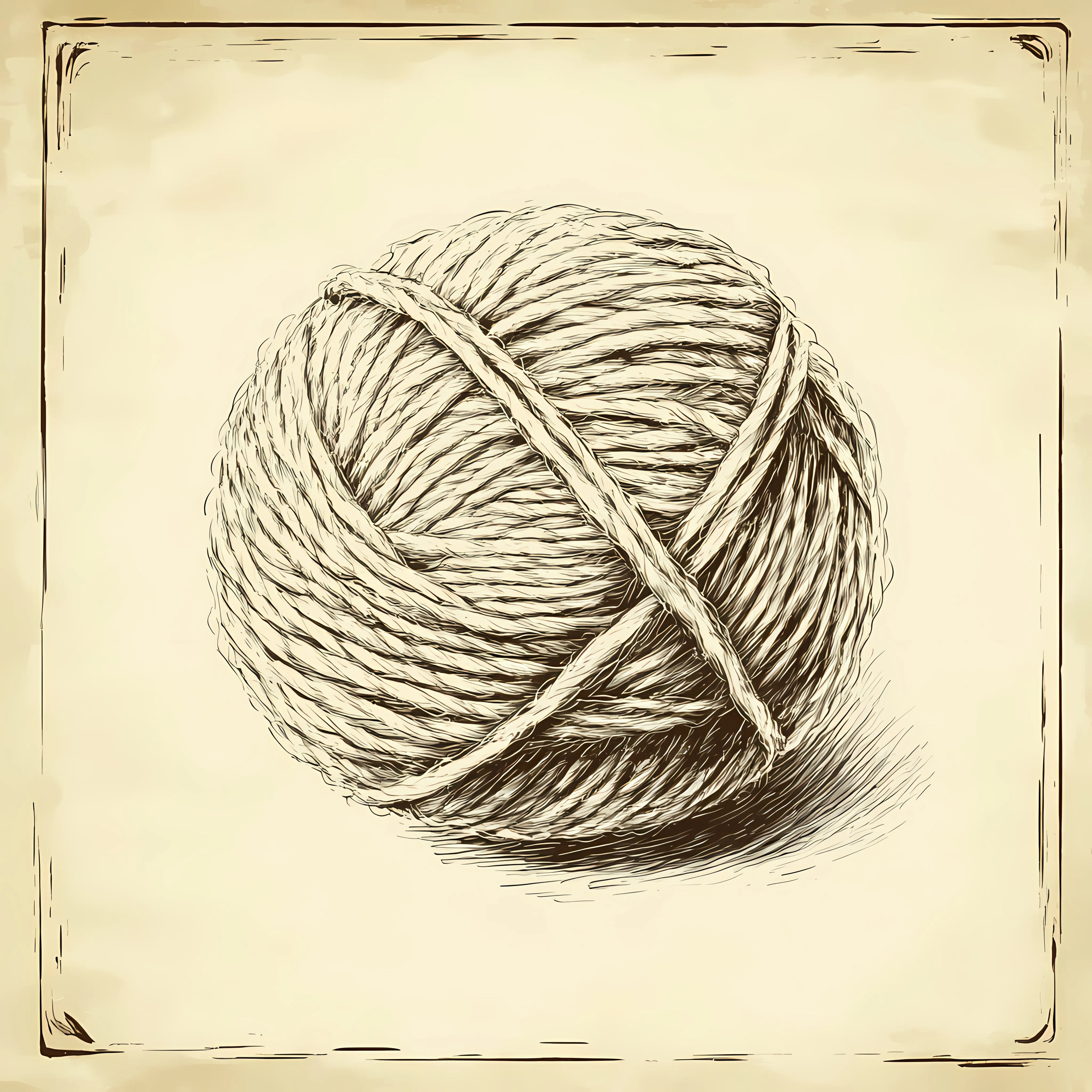 Hand Drawn Knitting Wool Ball Sketch – free fiber arts image from Dotvec