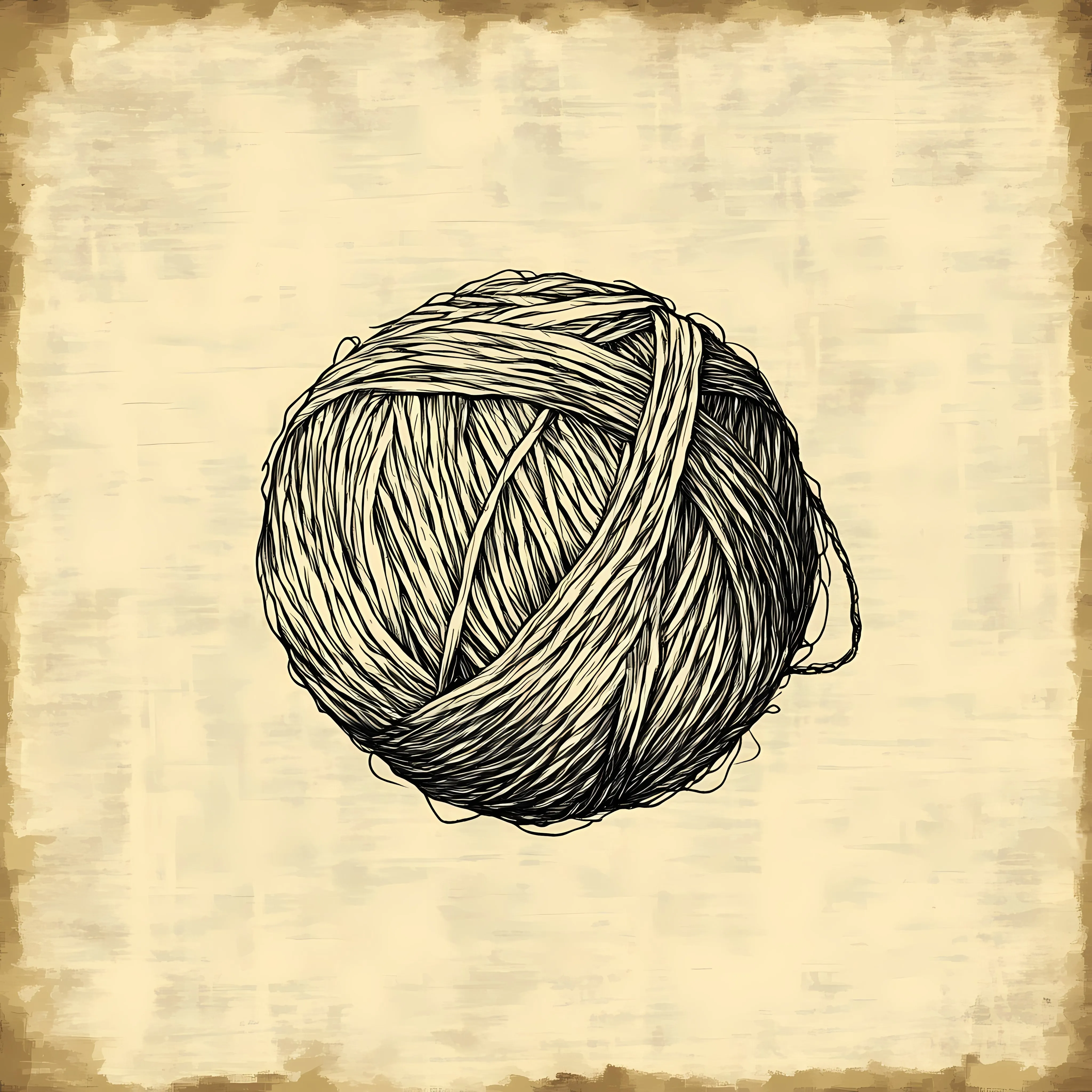 Hand Drawn Knitting Wool Ball Sketch — free download from Dotvec