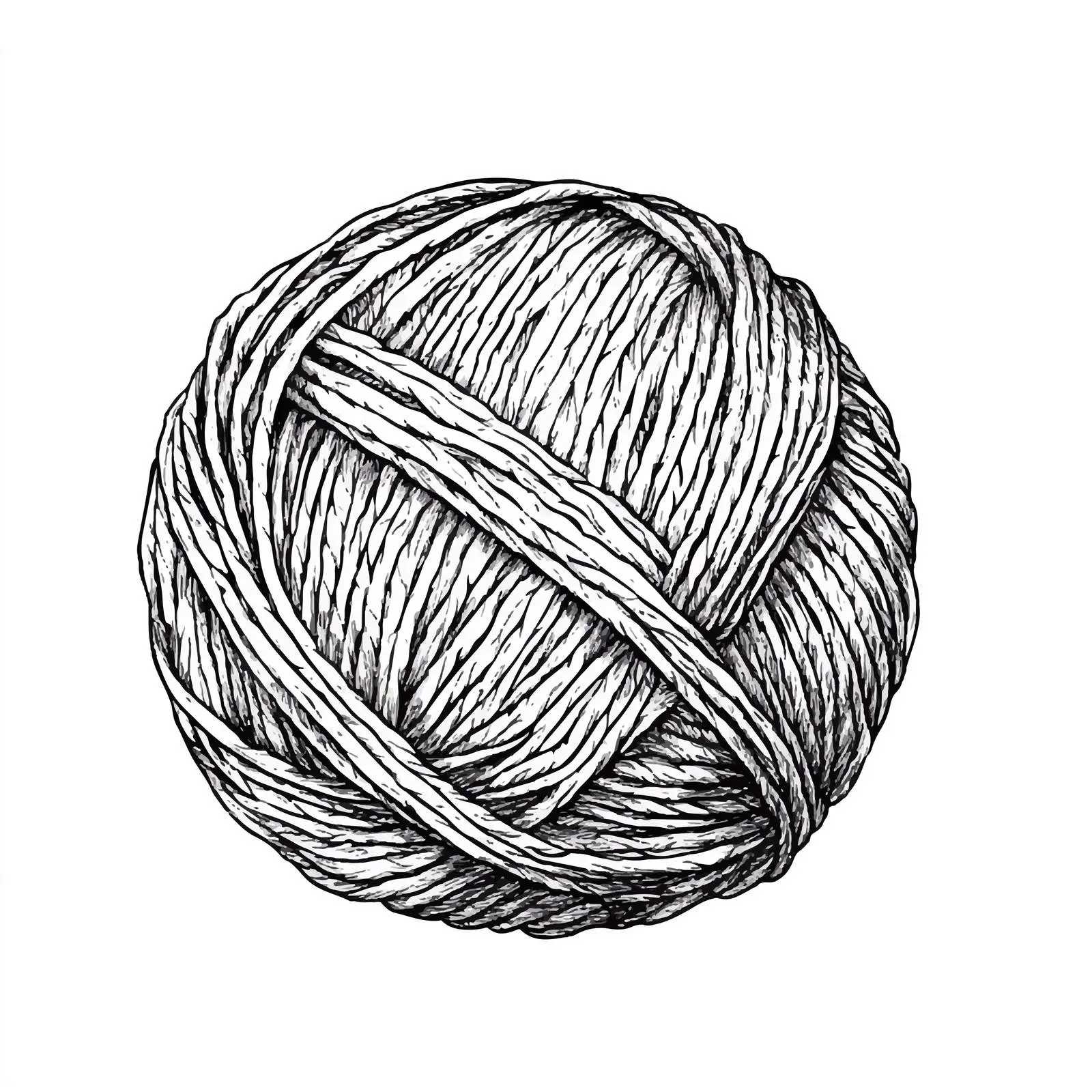 Hand Drawn Knitting Wool Ball Sketch — free download from Dotvec