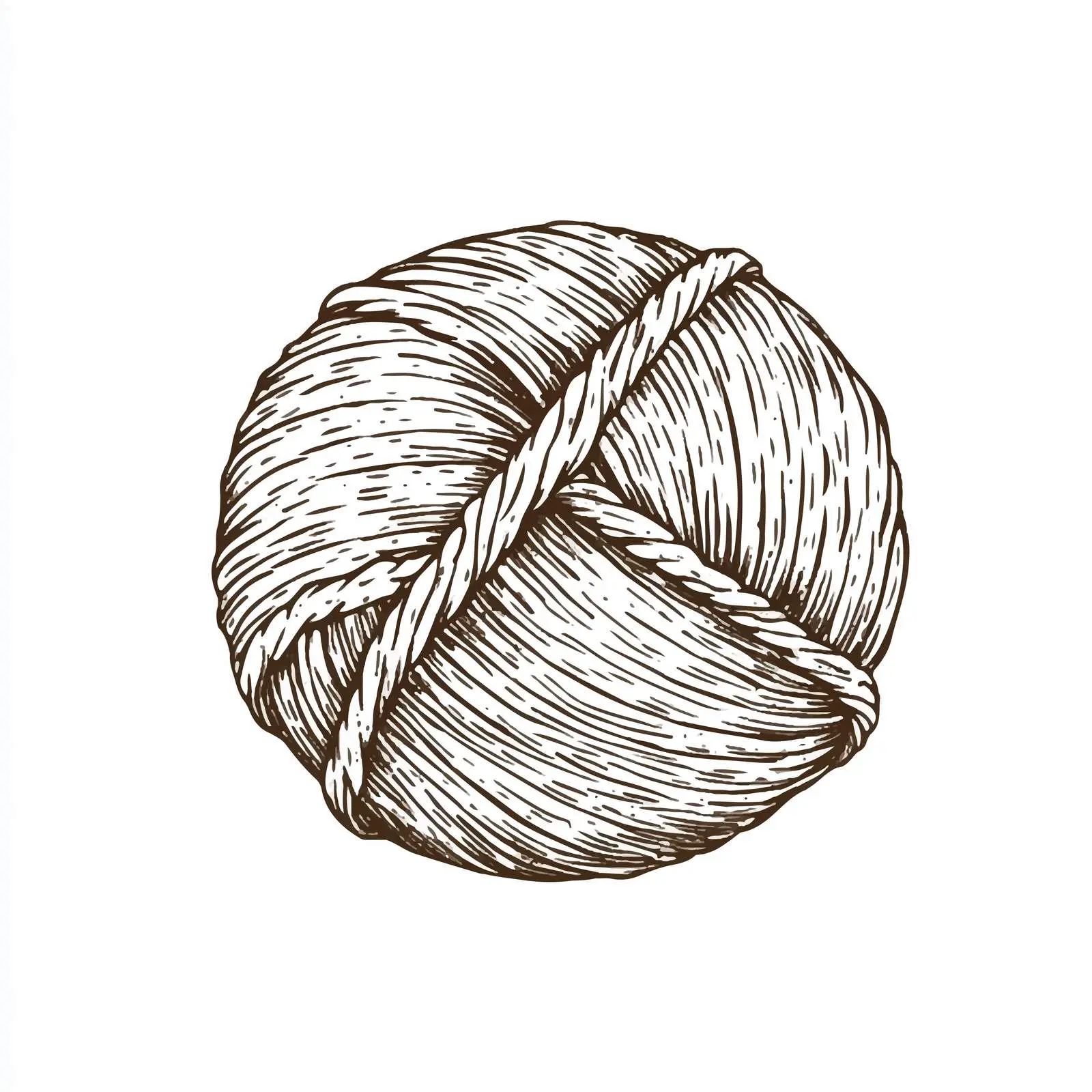 Hand-Drawn Knitting Wool Ball Sketch — free download from Dotvec