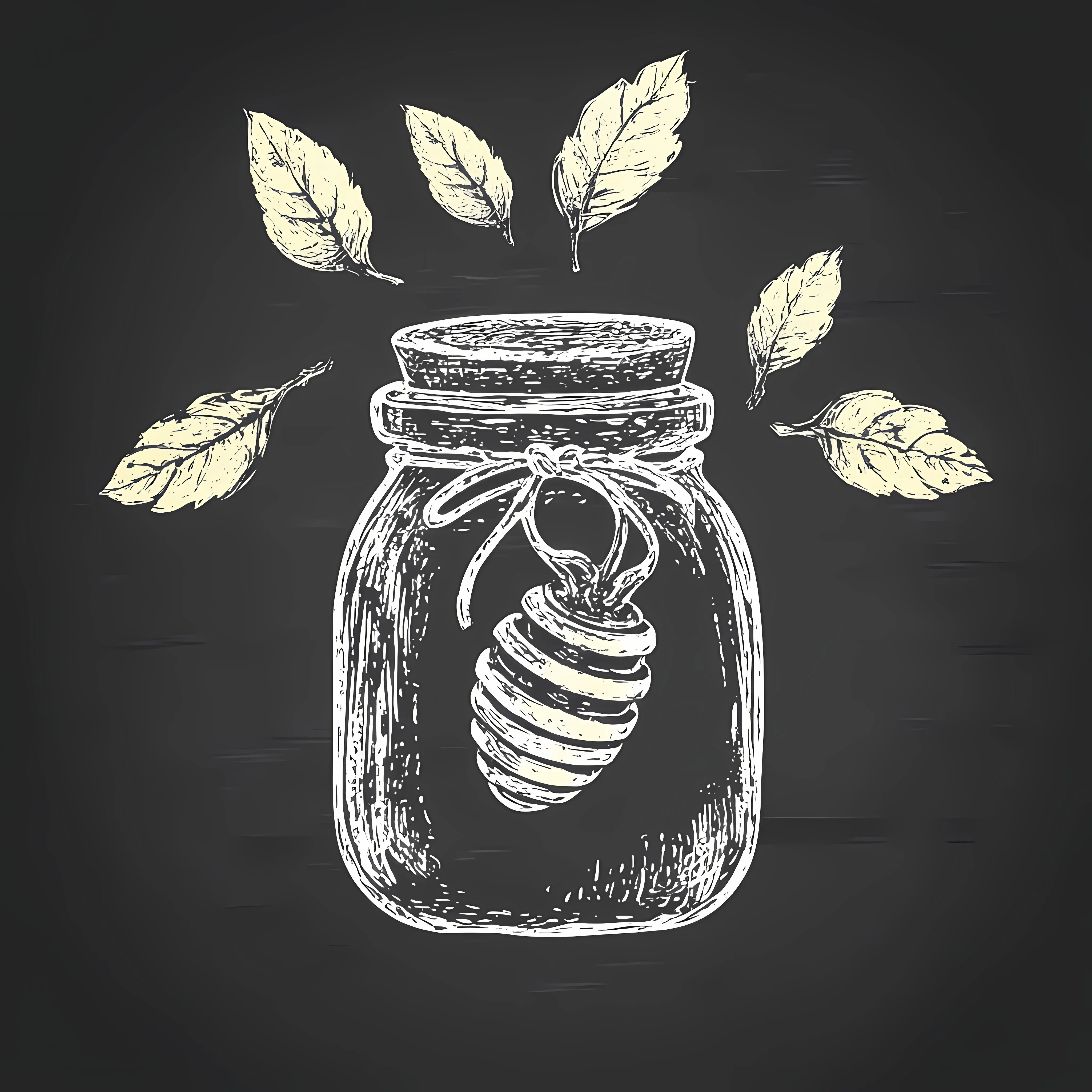 Hand Drawn Honey Sketch on Chalkboard — free download from Dotvec