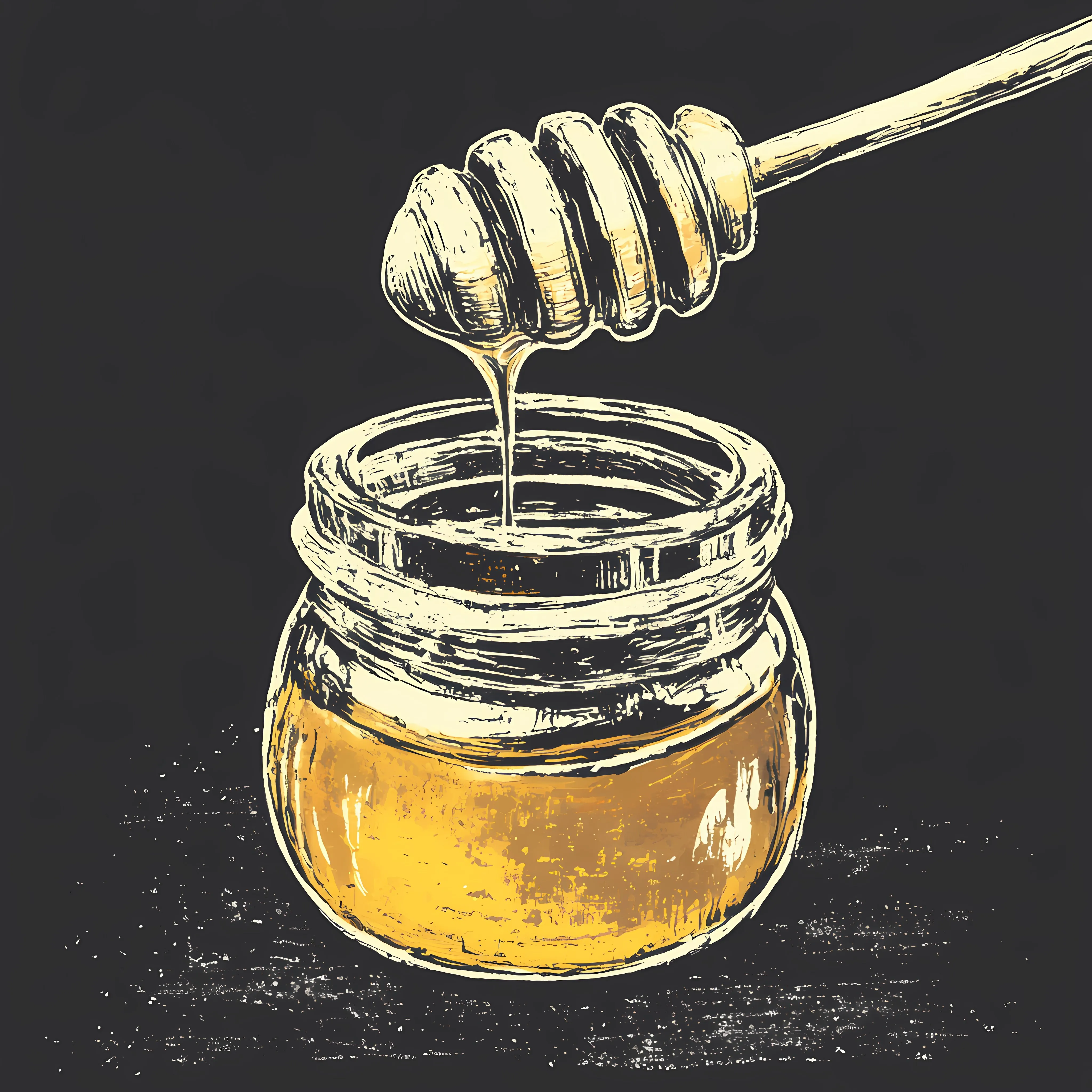 Hand Drawn Honey Sketch on Chalkboard — free download from Dotvec