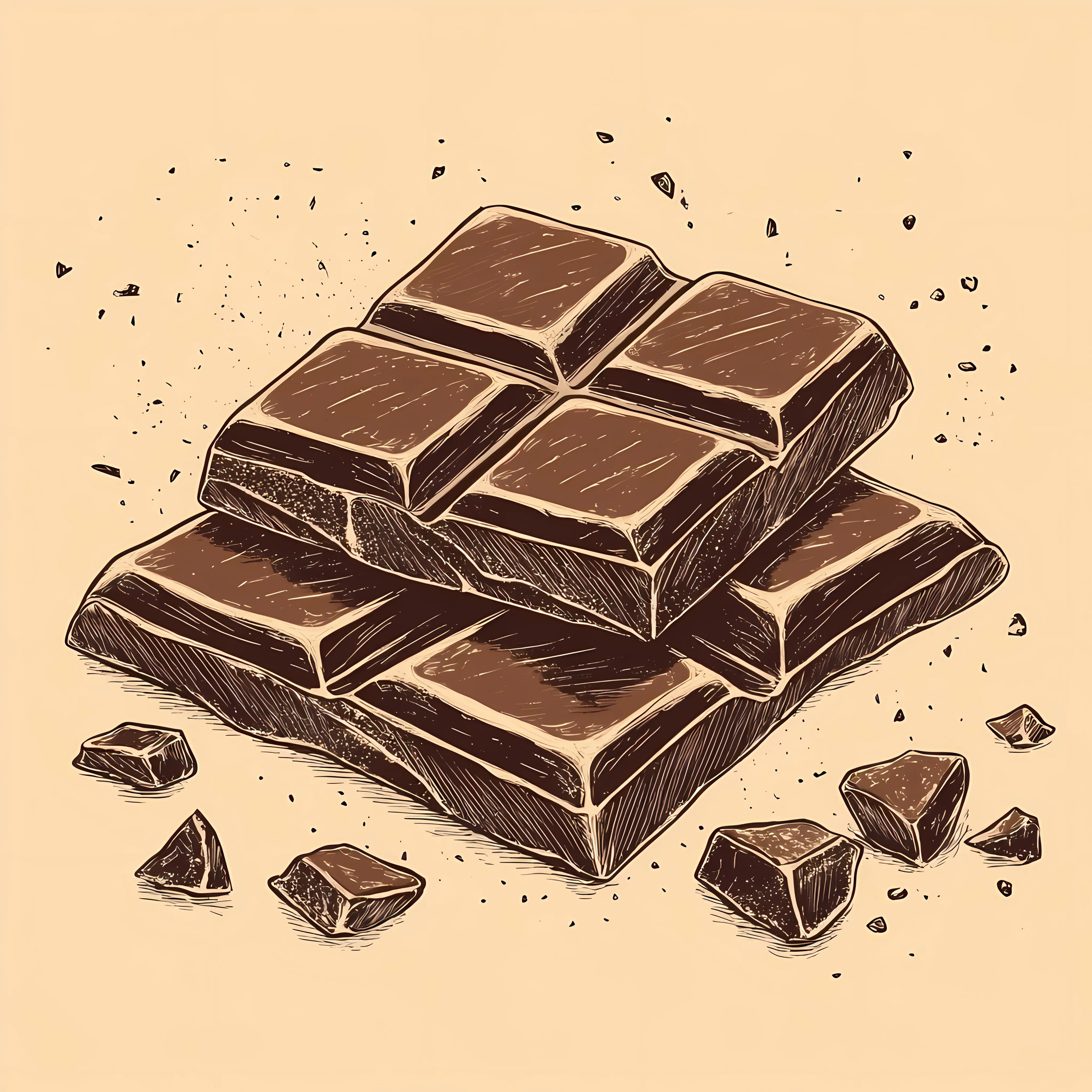 Hand Drawn Chocolate Candies on Brown Background — free download from Dotvec