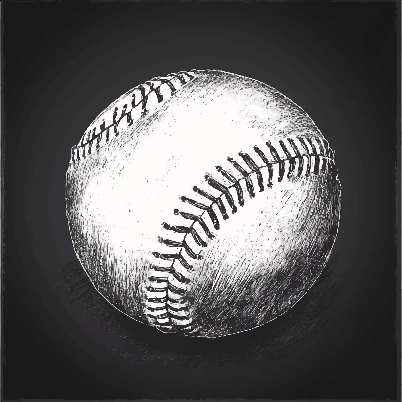 Hand-Drawn Baseball Sketch on Chalkboard Background — free download from Dotvec
