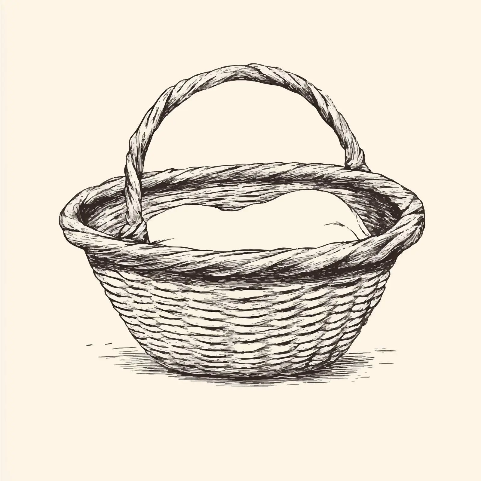 Hand Drawn Baby Basket Illustration — free download from Dotvec