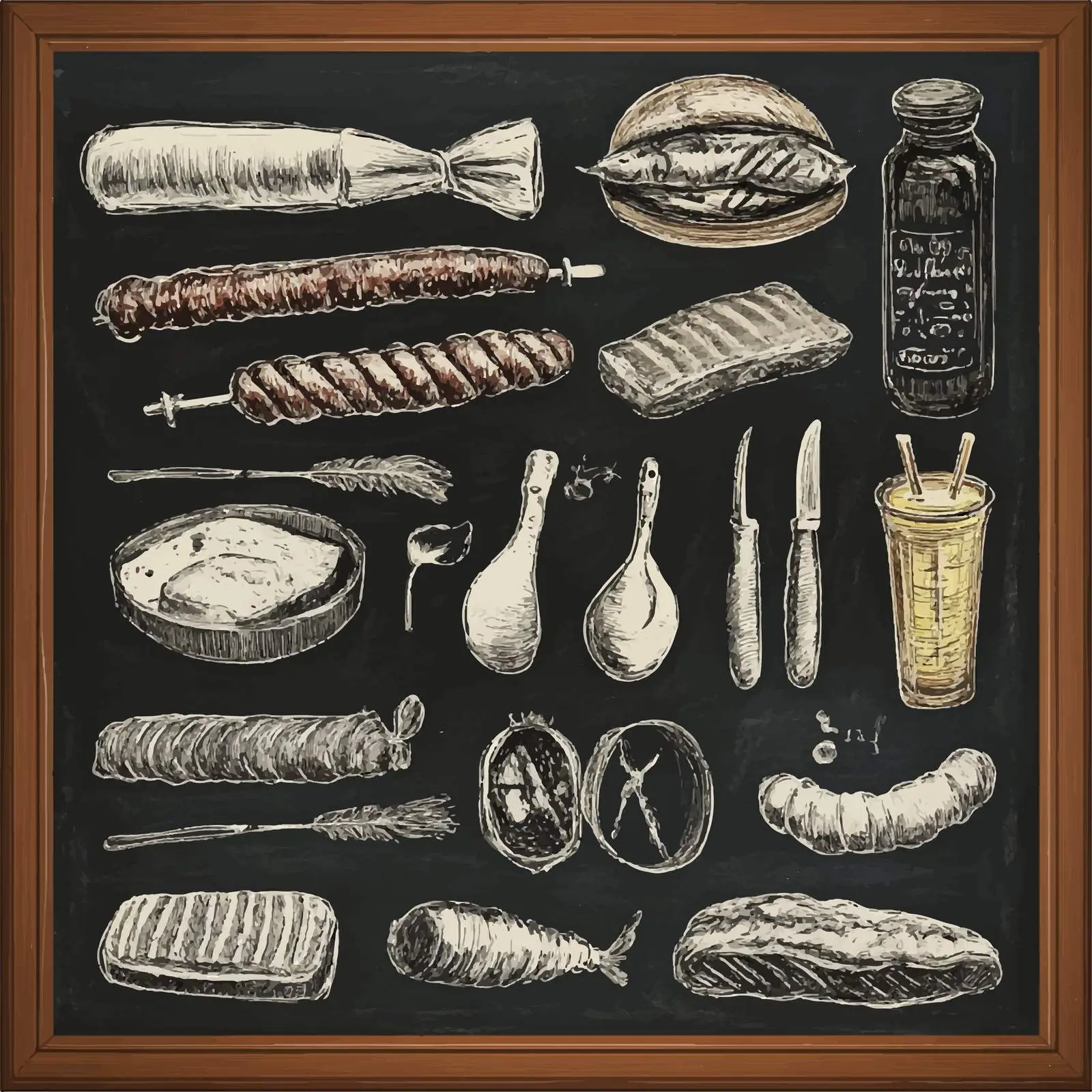 Hand-Drawn Barbecue Sketches Collection – free roasting image from Dotvec