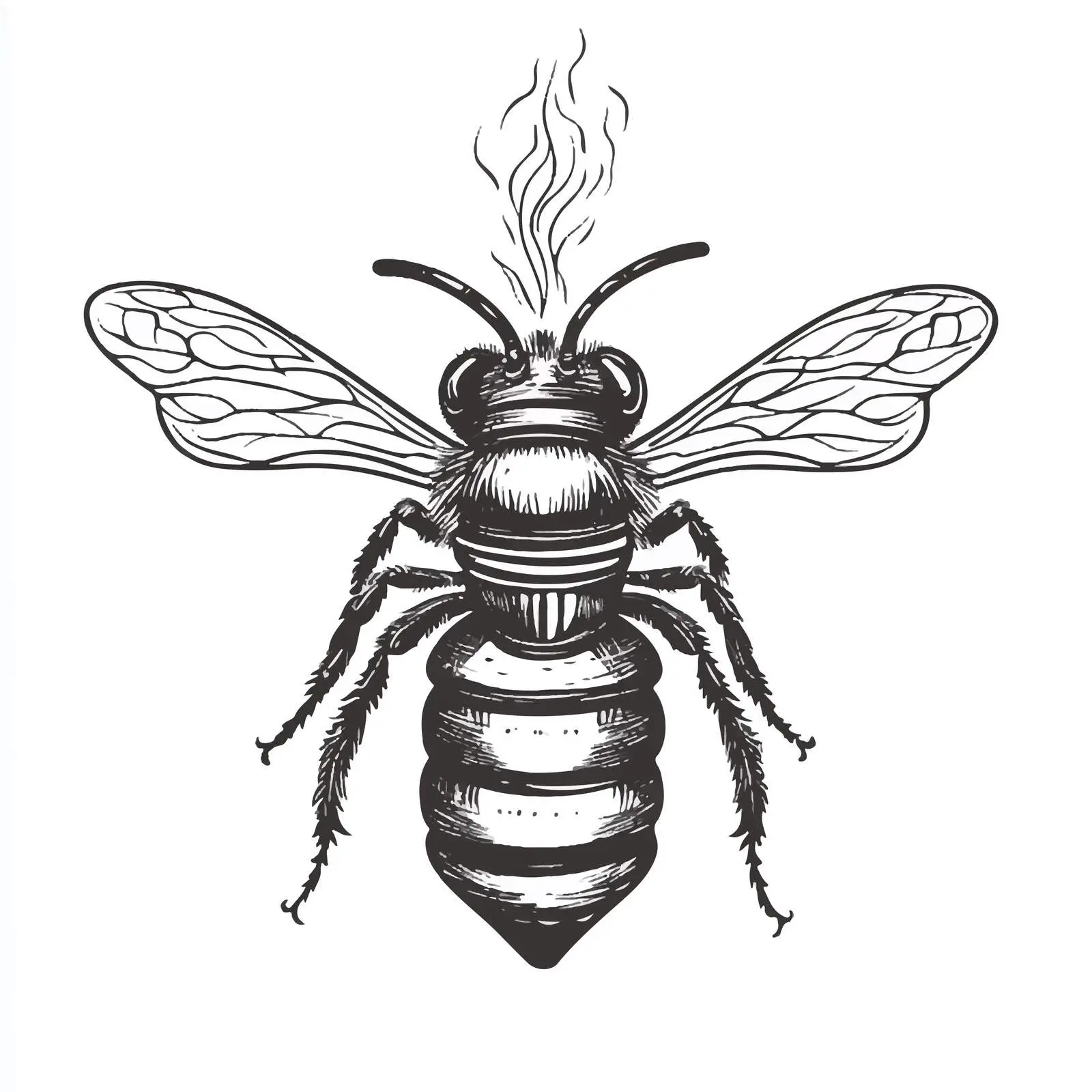 Hand Drawn Bee Smoker Sketch for Beekeeping — free download from Dotvec