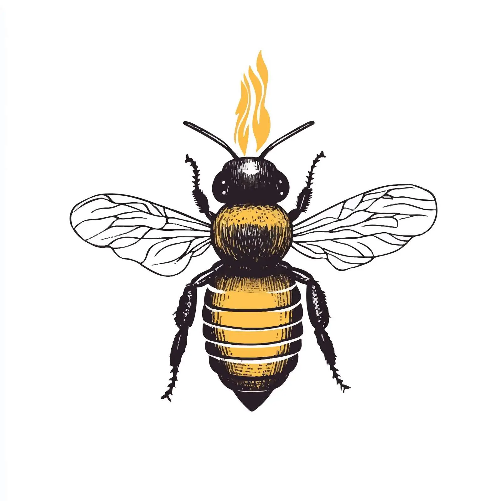 Hand Drawn Bee Smoker Sketch Vector Art — free download from Dotvec