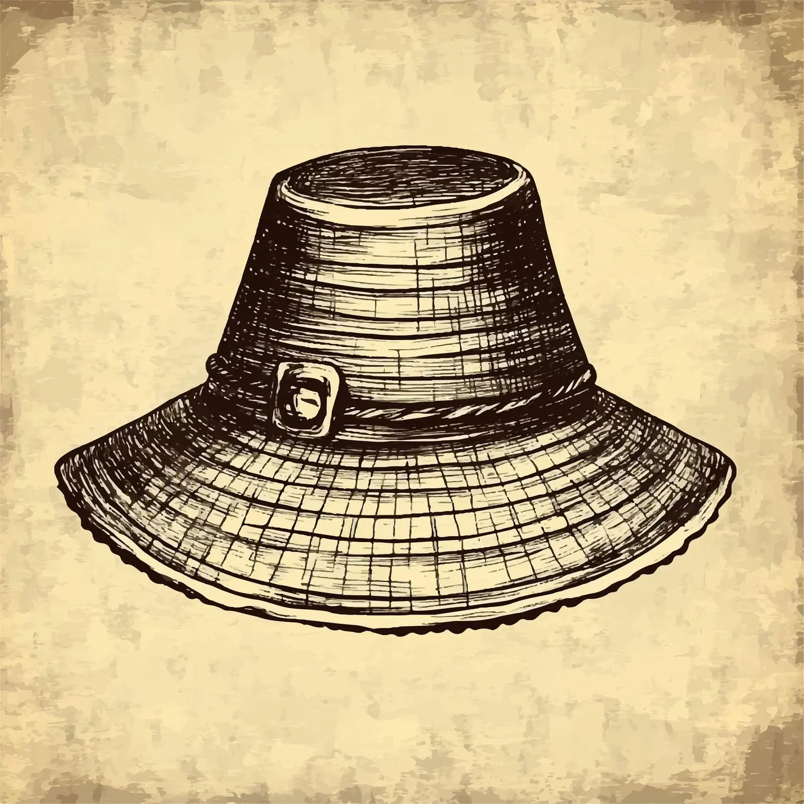 Hand Drawn Beekeeper Hat Sketch Vector Artwork — free download from Dotvec